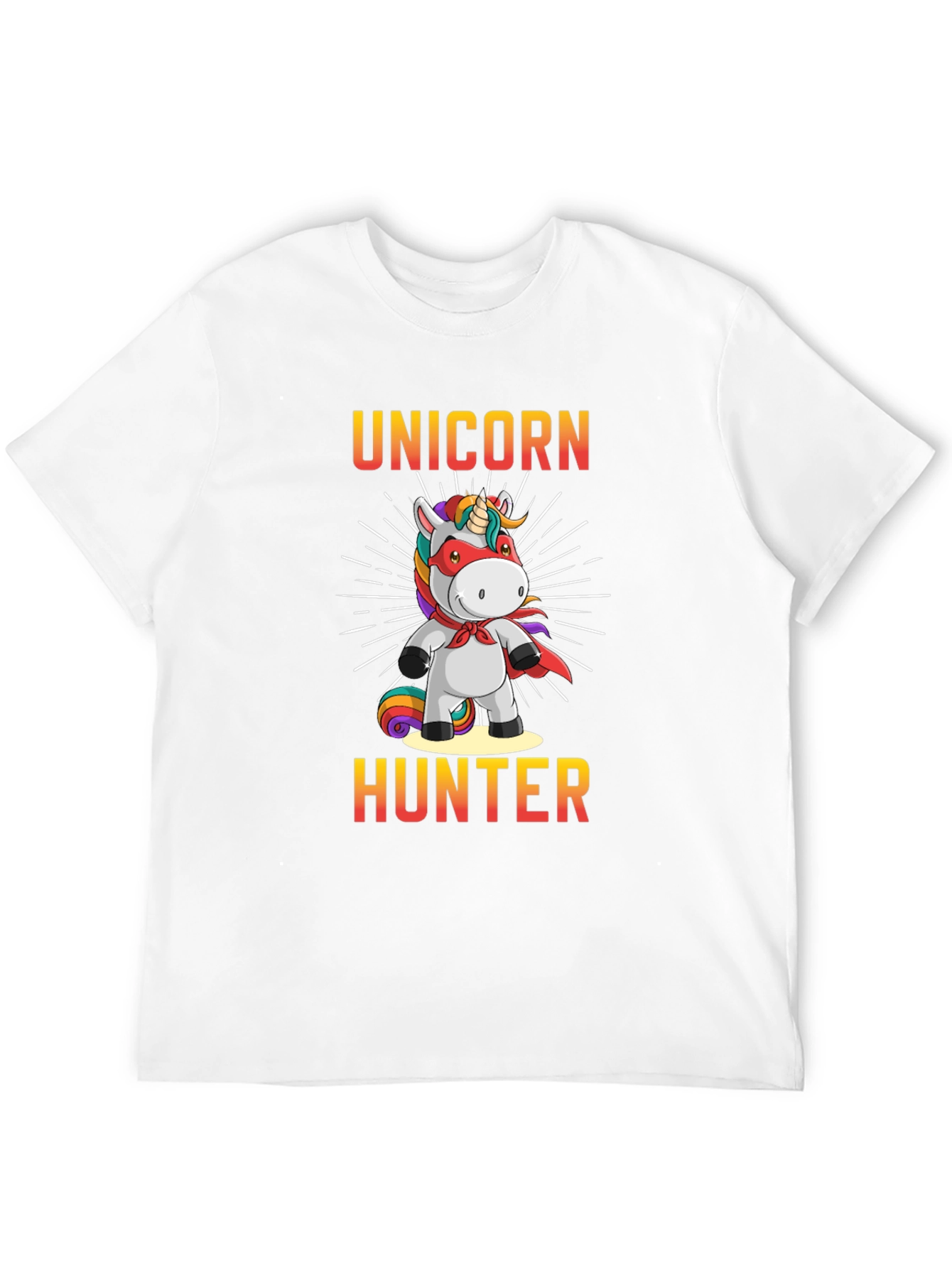 Black Unicorn Hunter Graphic T-Shirt - Funny Animal Tee view 12