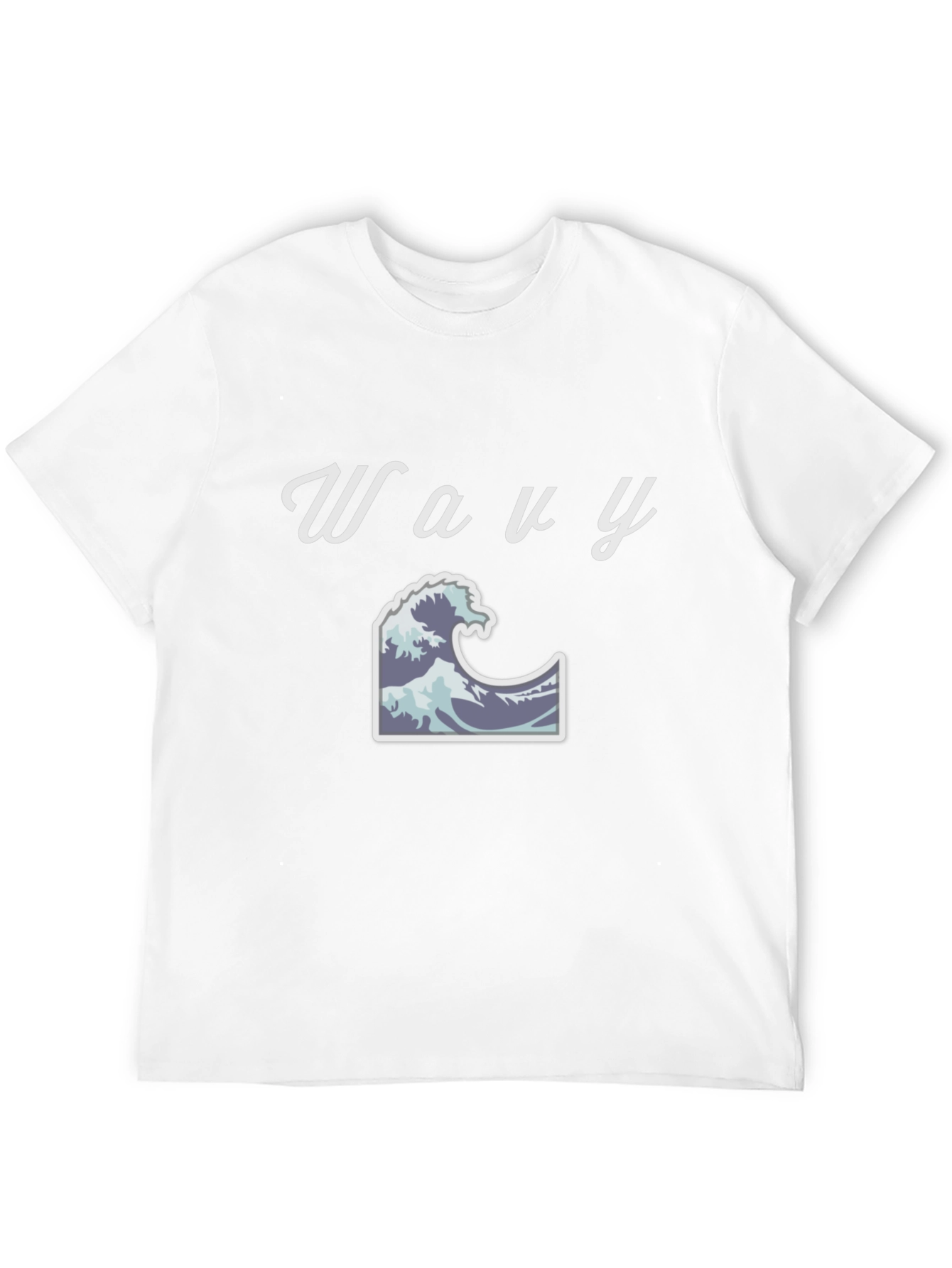 Black Wavy Wave T-Shirt - Black Cotton Tee view 12