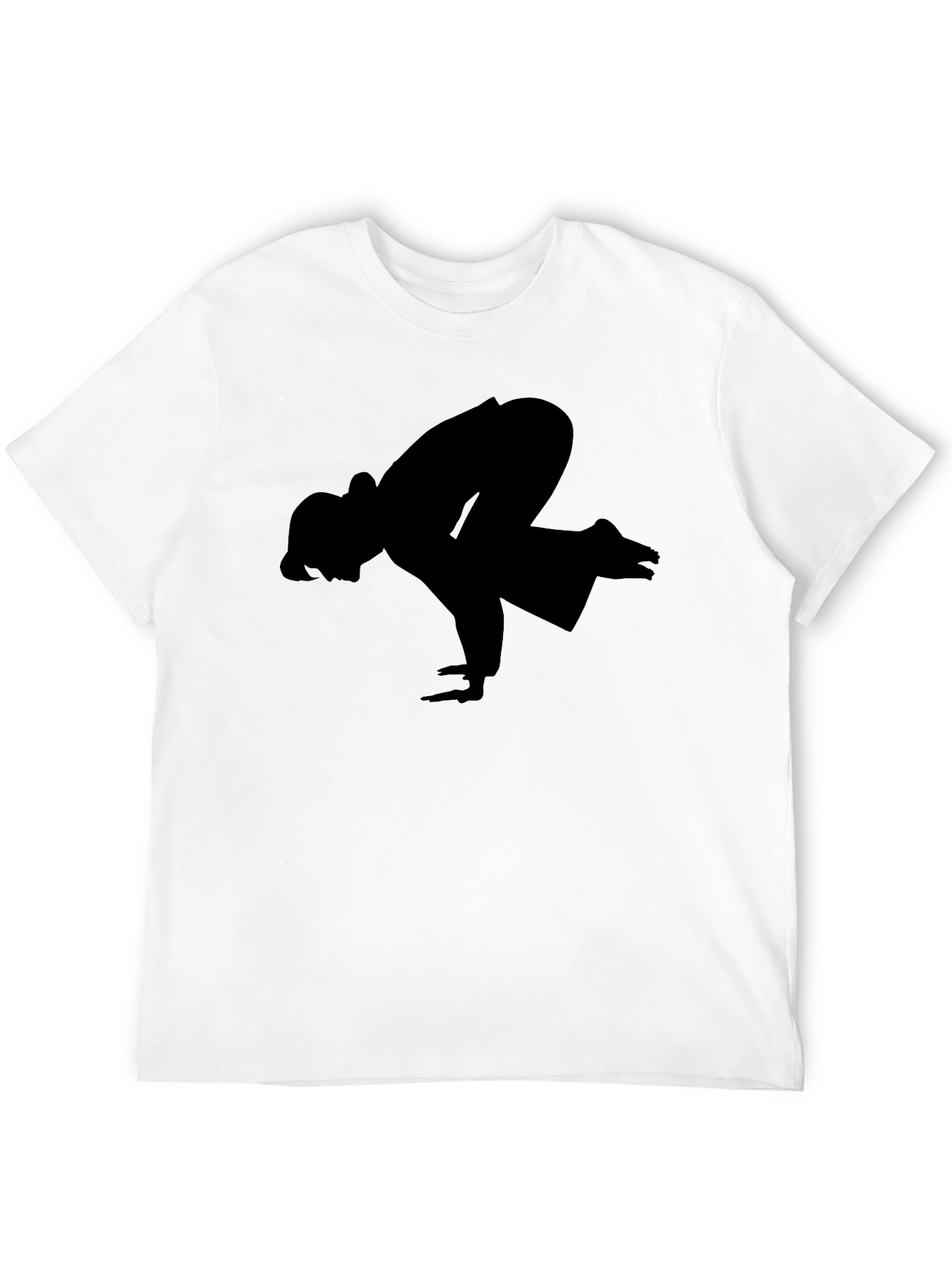 Black Crow Pose Yoga Black T-Shirt view 12