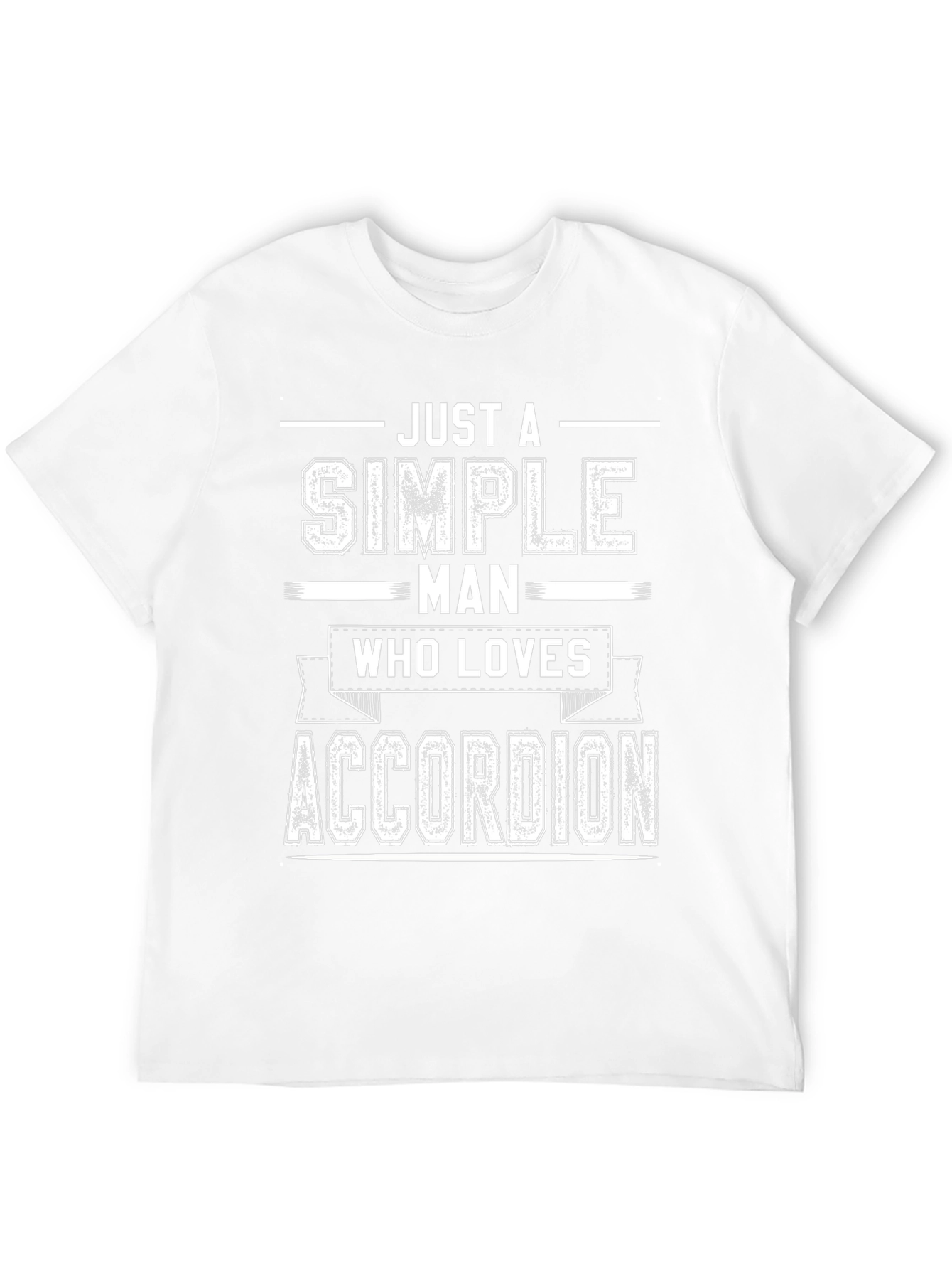 Black Simple Man Accordion Lover T-Shirt view 12