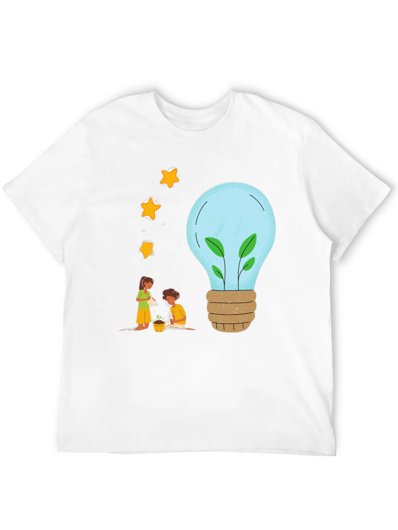 Black Eco-Friendly Graphic Tee - Plant a Brighter Future view 12