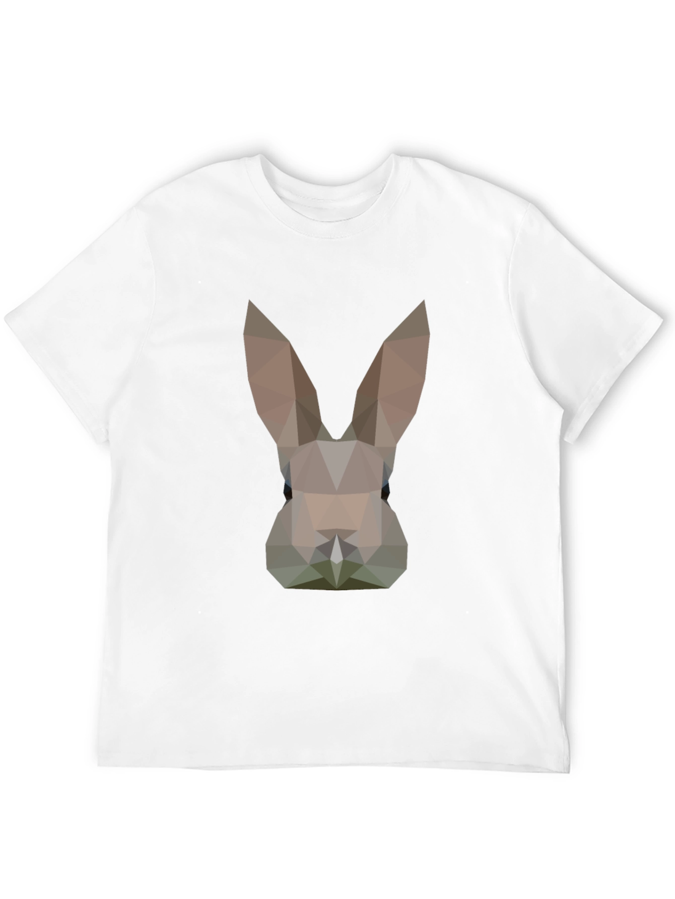 Black Geometric Bunny Black T-Shirt view 12