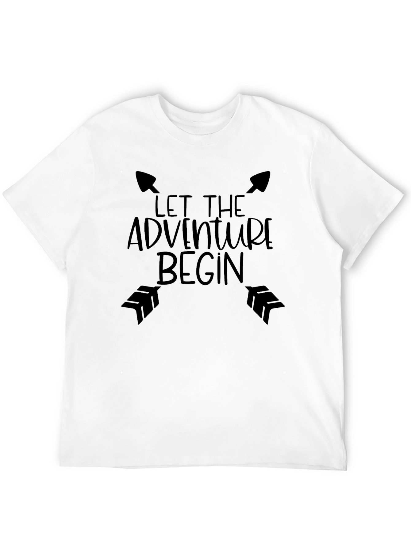 Black Adventure Begins Graphic Tee - Black view 12