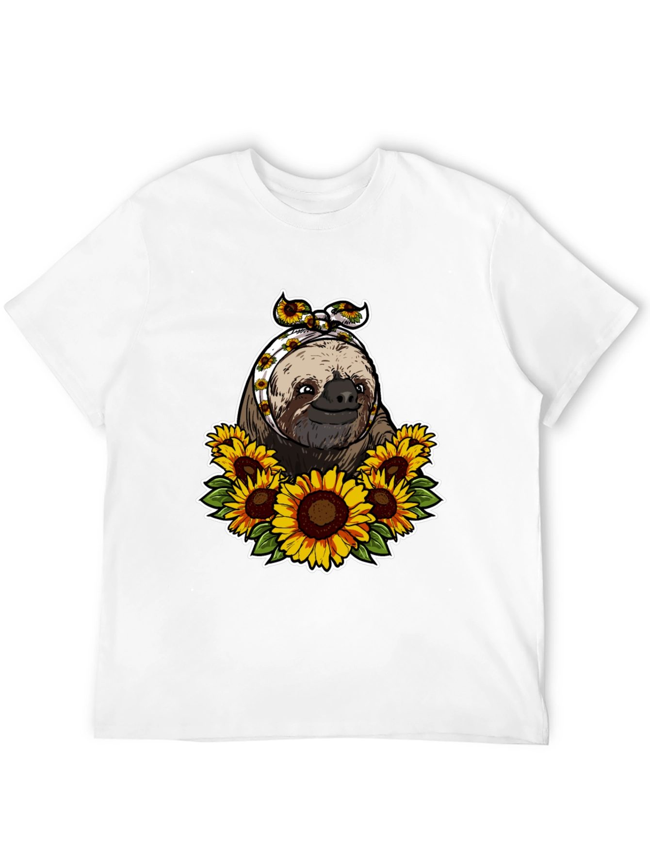 Black Sloth & Sunflower Graphic Tee view 12