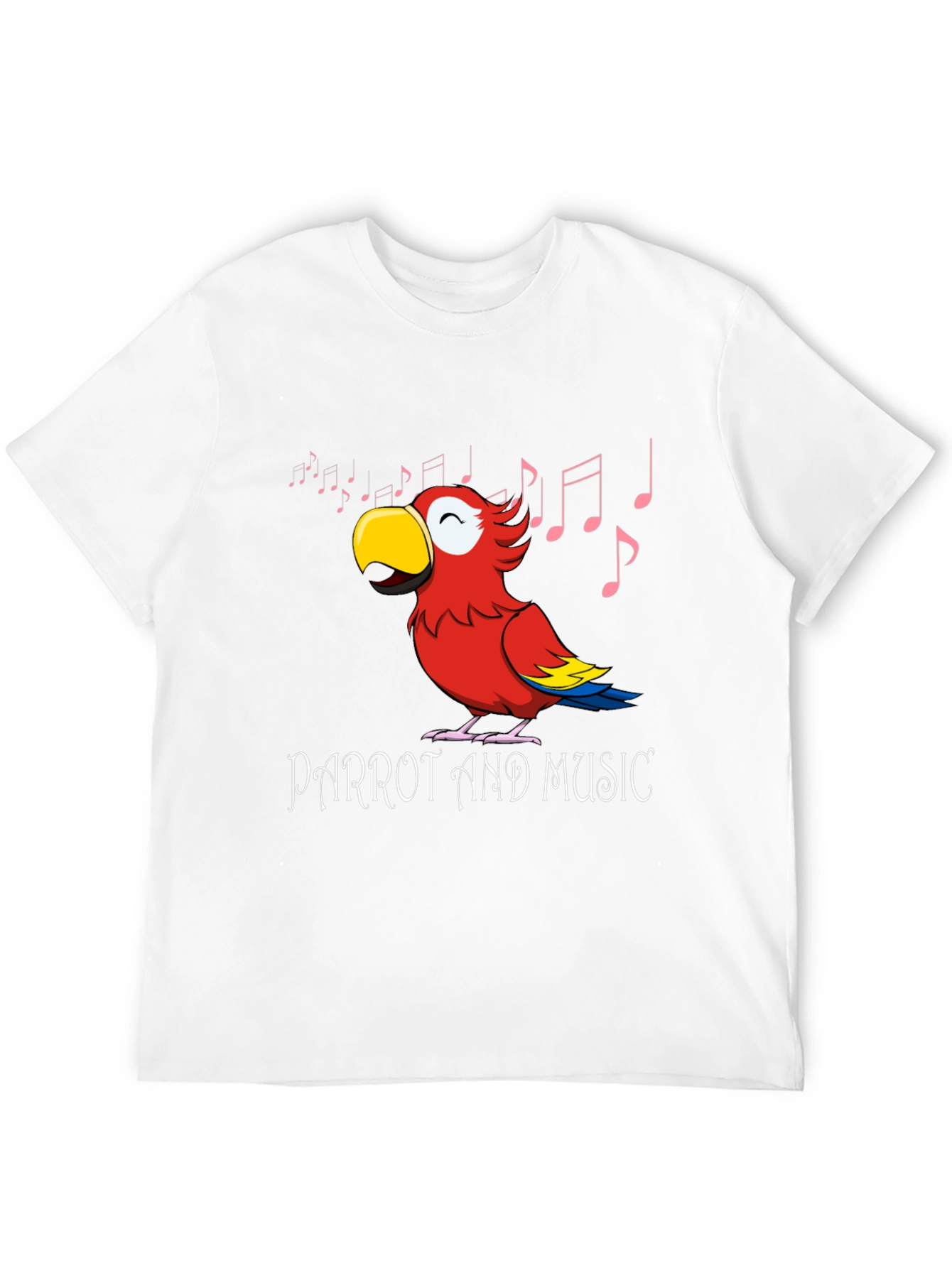 Black Parrot and Music T-Shirt - Black view 12