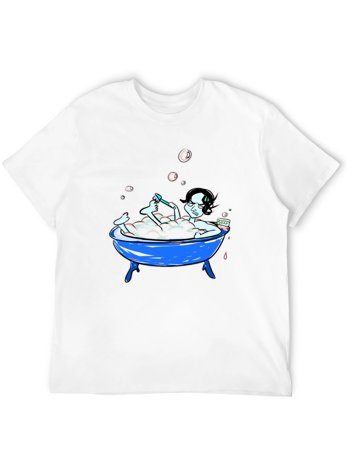 Black Cartoon Bath T-Shirt view 12
