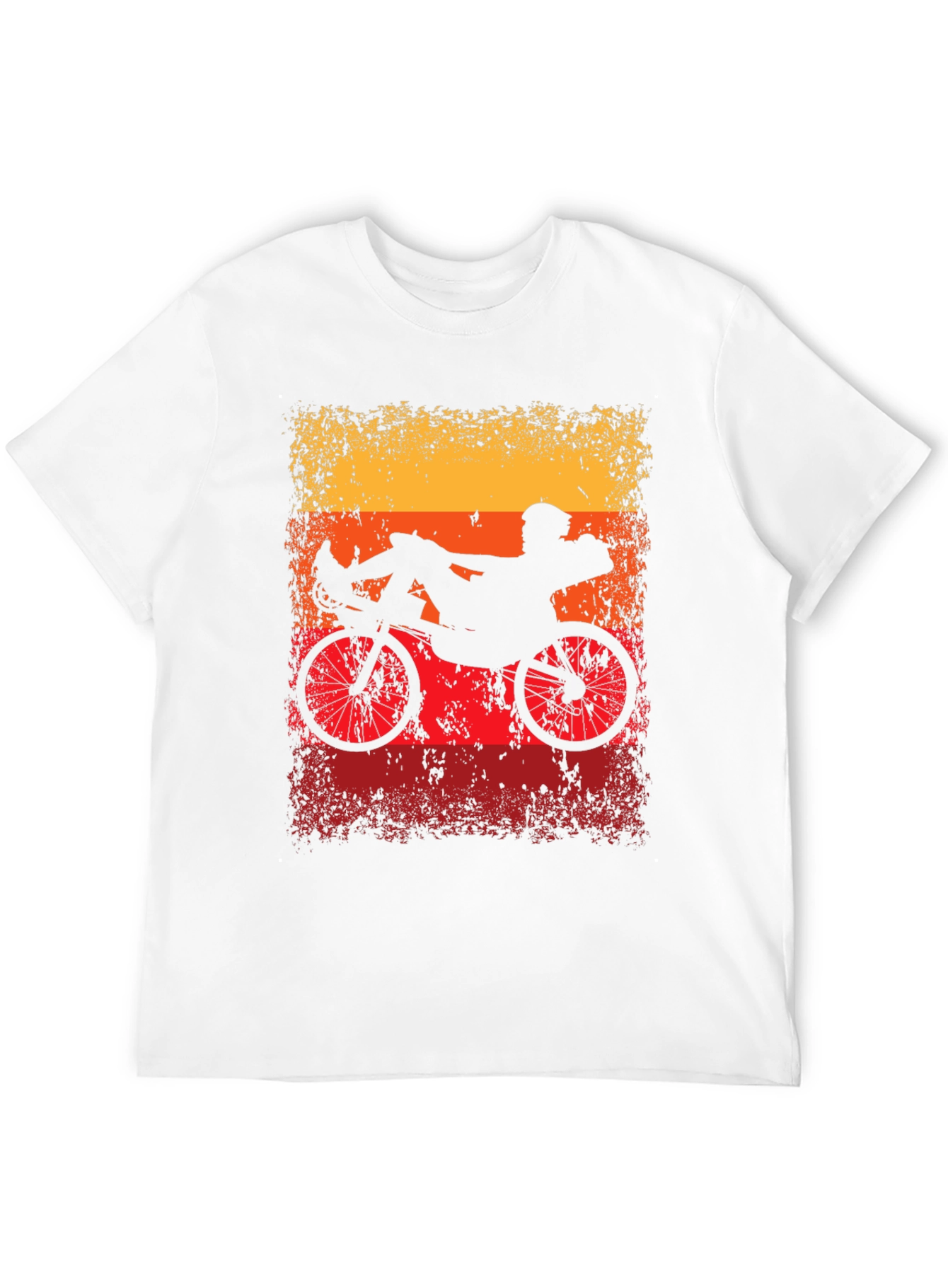 Black Recumbent Bike Silhouette Graphic Tee view 12