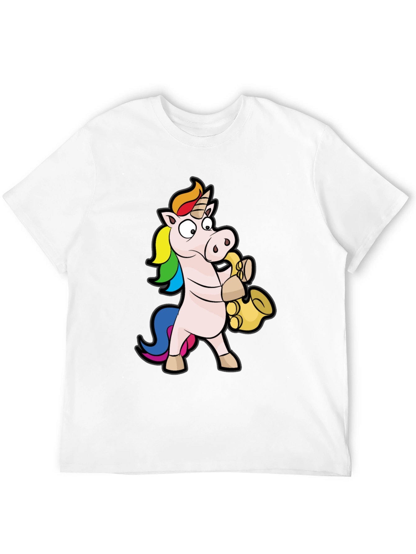 Black Unicorn Saxophone Black T-Shirt view 12