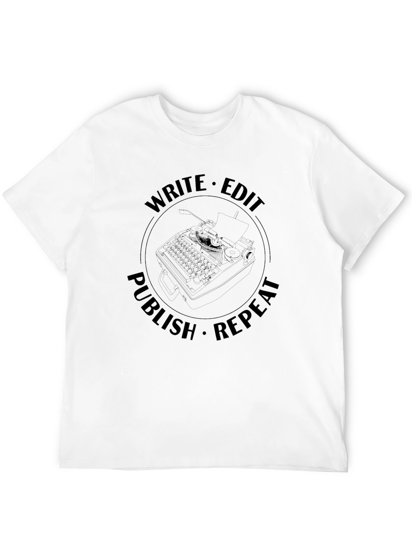 Black Write Edit Publish Repeat T-Shirt view 12