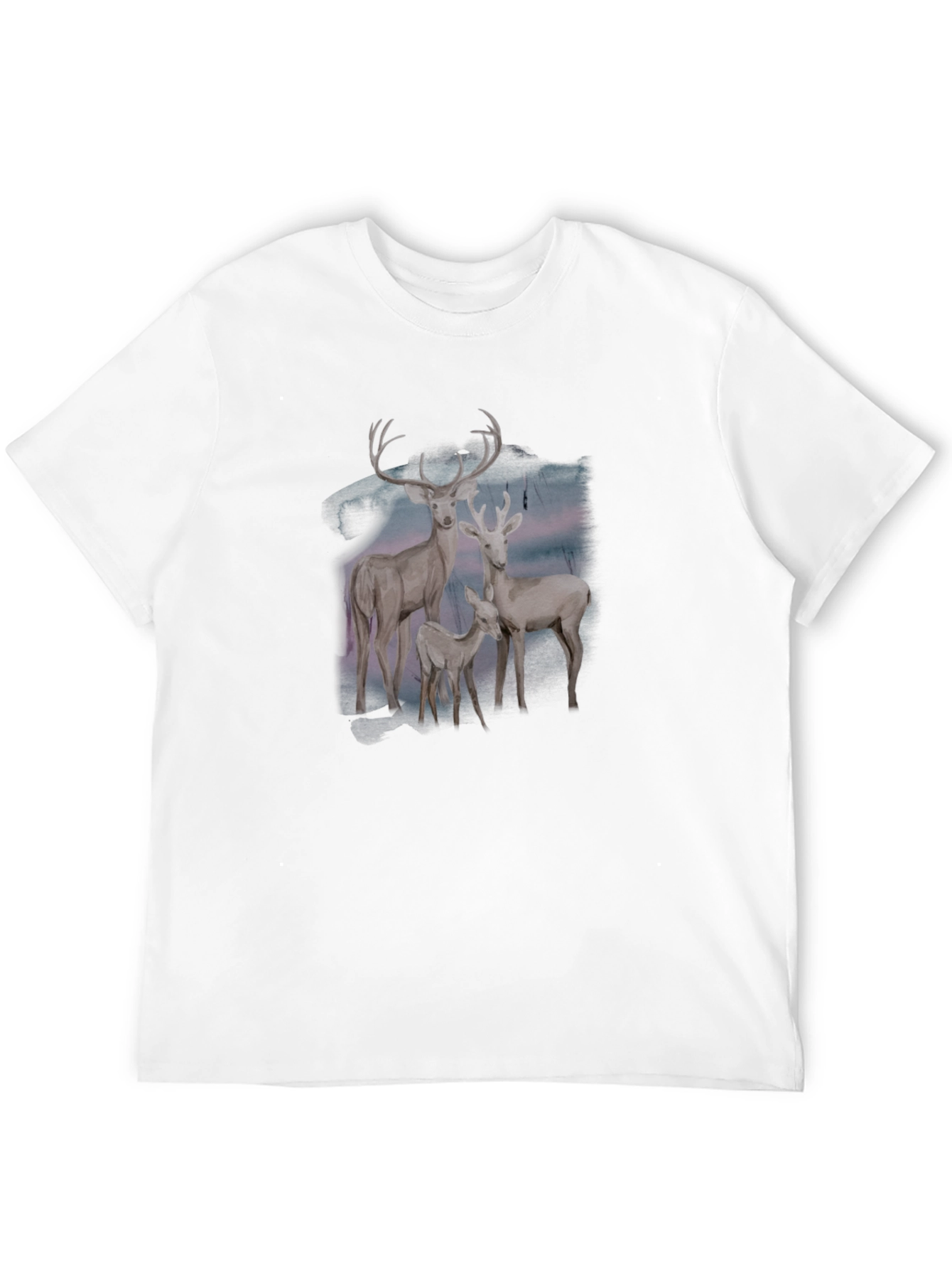 Black Deer Family Graphic Tee - Black Cotton Blend view 12