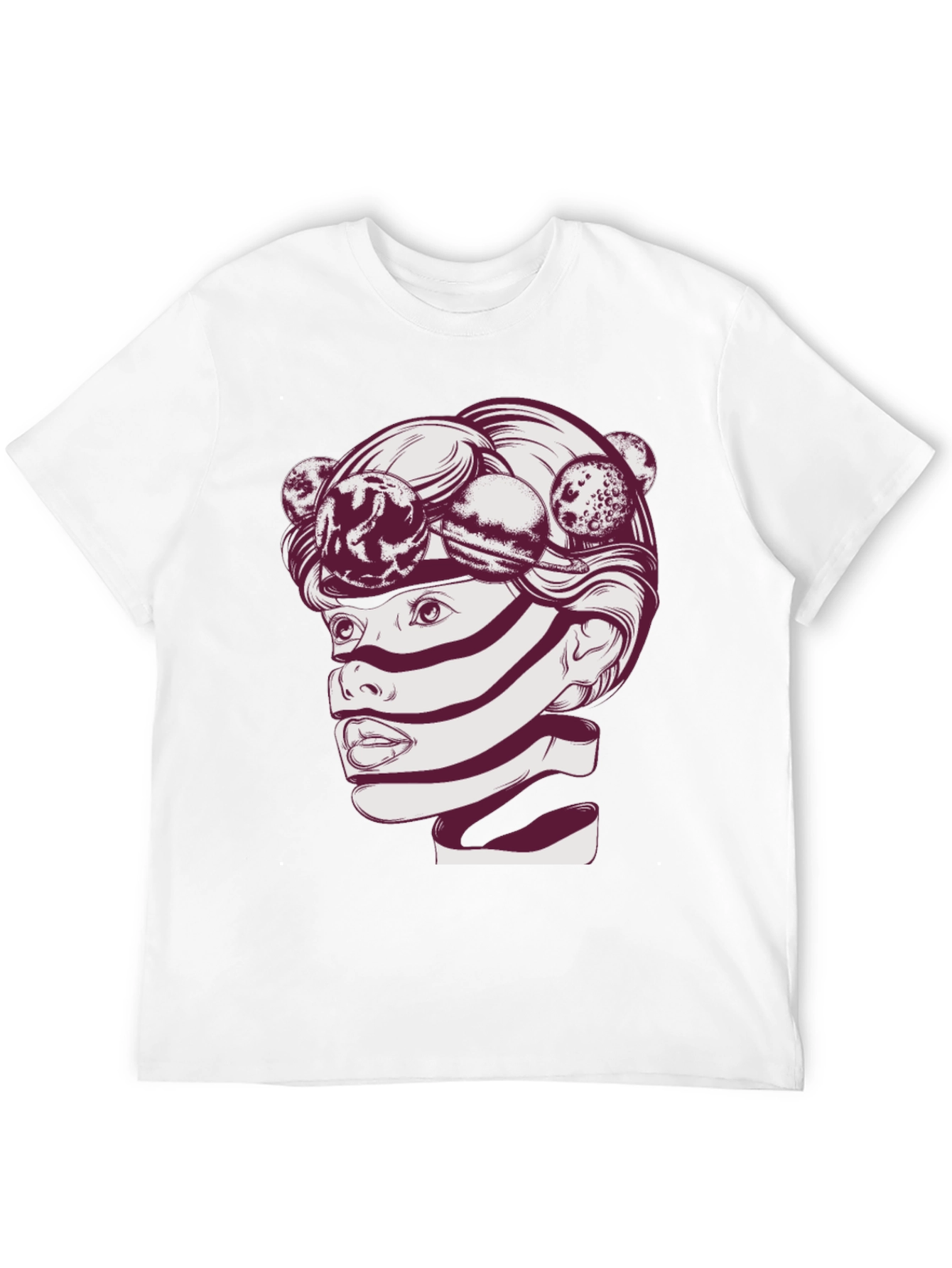 Black Unique Graphic Print Crew Neck T-Shirt view 12