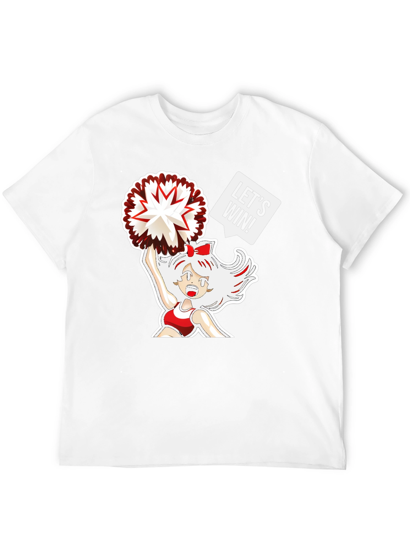 Black Cheerleader Graphic T-Shirt - Let's Win! view 12