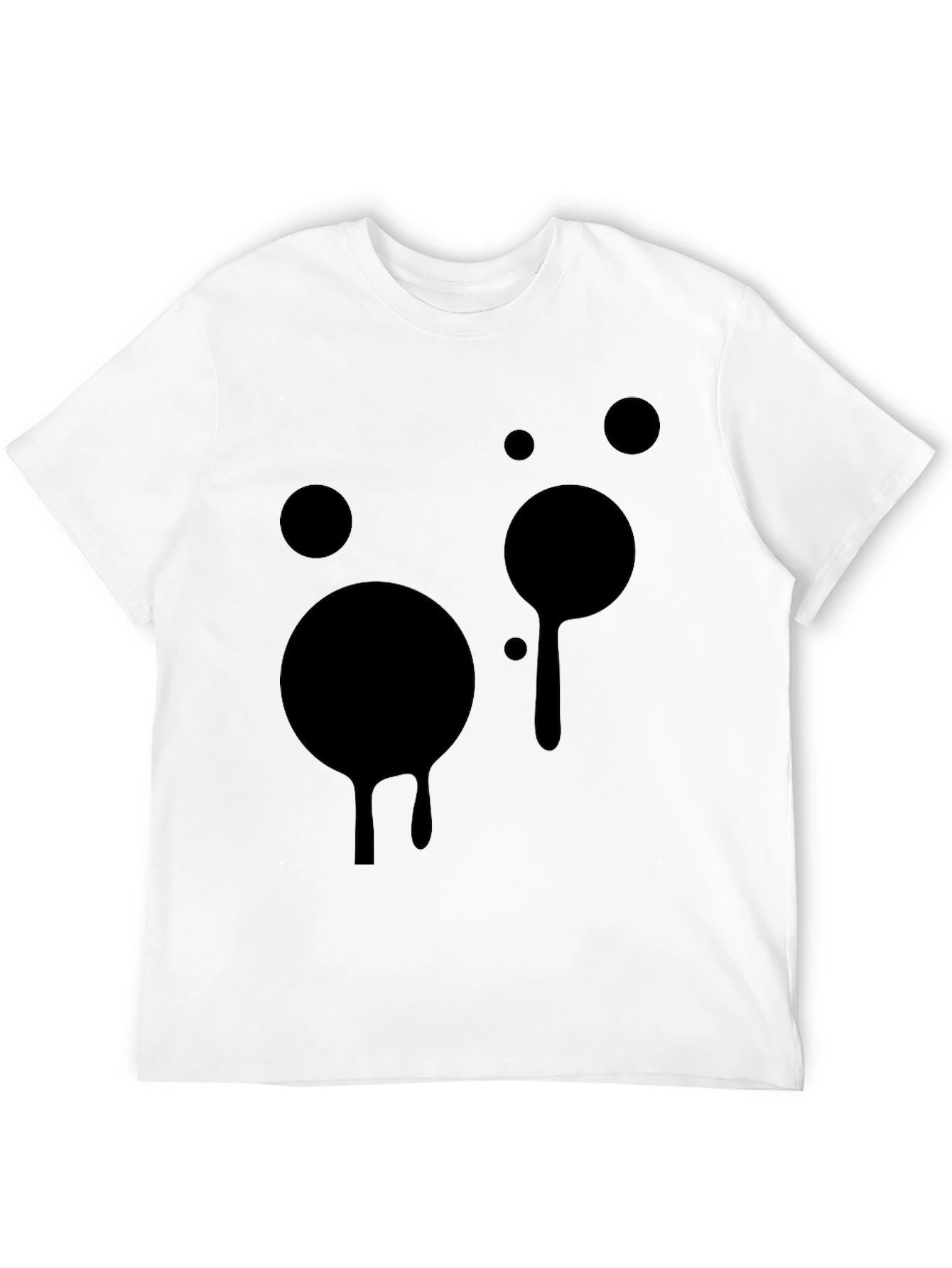 Black Abstract Drip Tee - Modern Graphic Black T-Shirt view 12