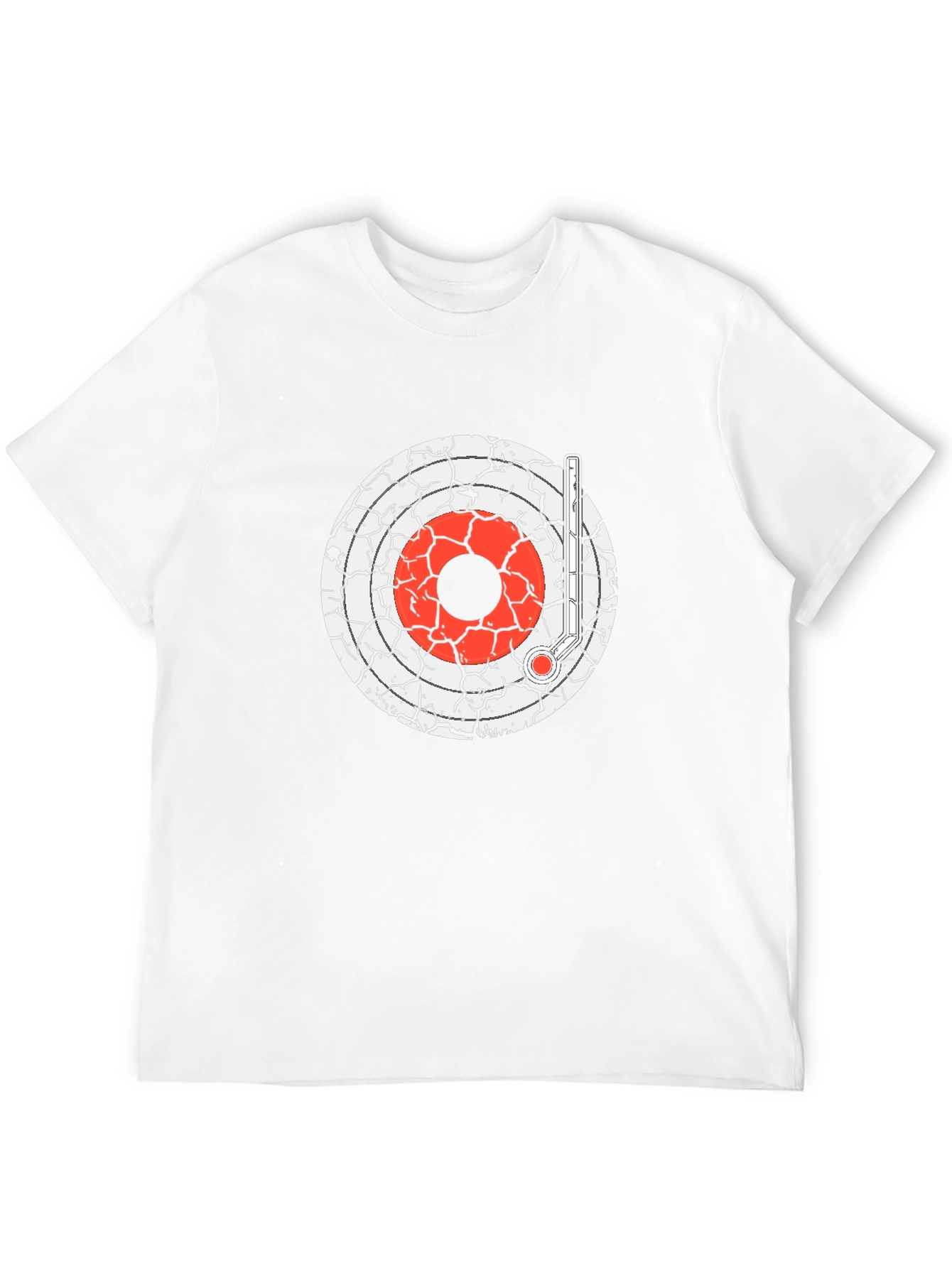 Black Cracked Target T-Shirt - Vintage Style view 12