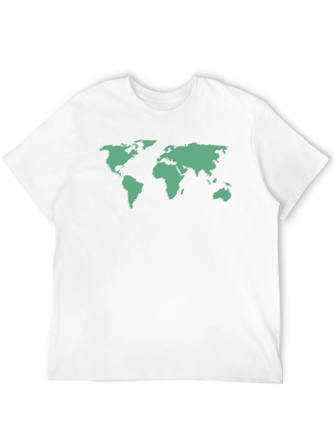 Black World Map Graphic Tee - Black Cotton T-Shirt view 12