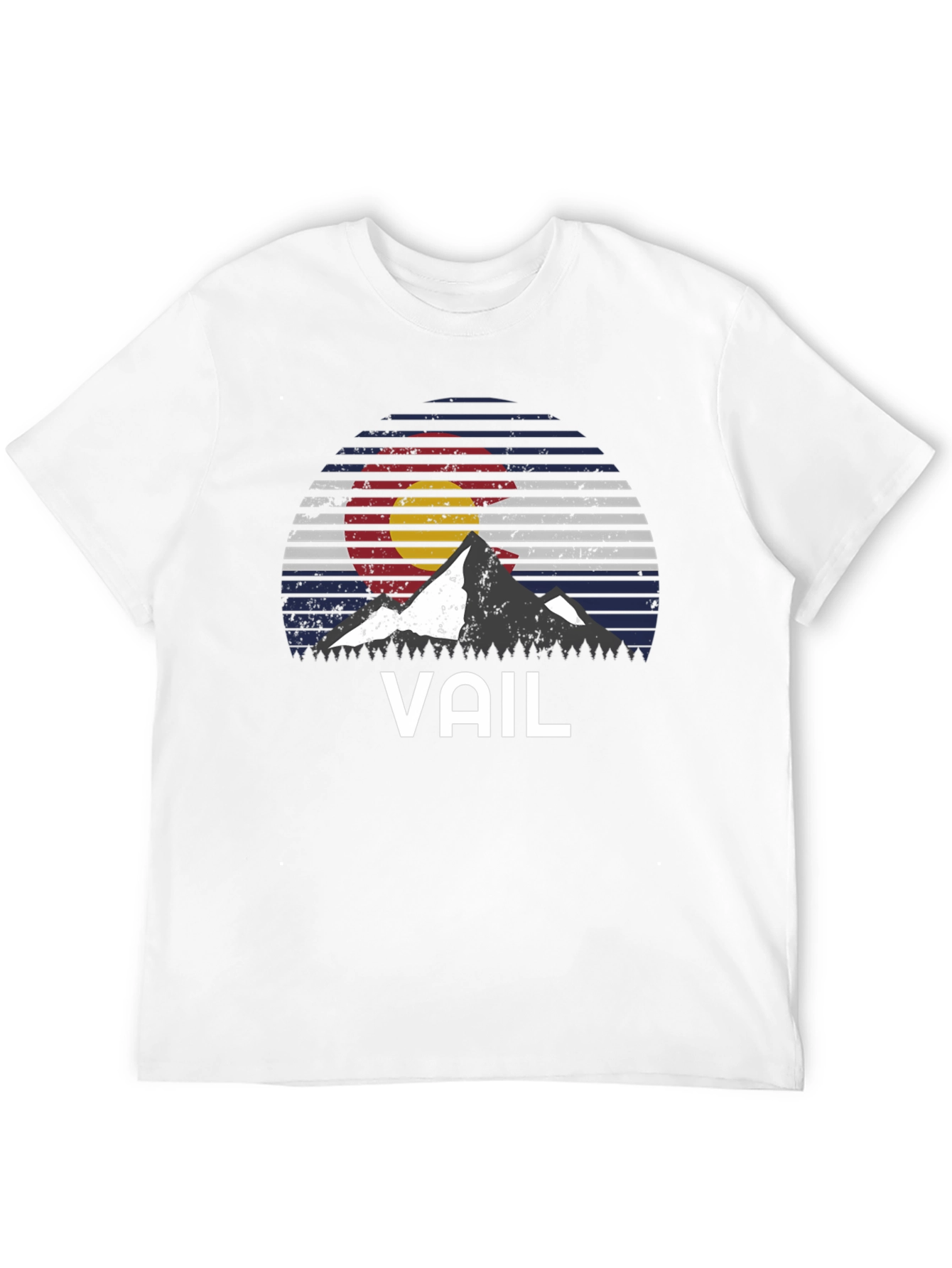 Vail Colorado Flag Mountain Graphic T-Shirt - 12