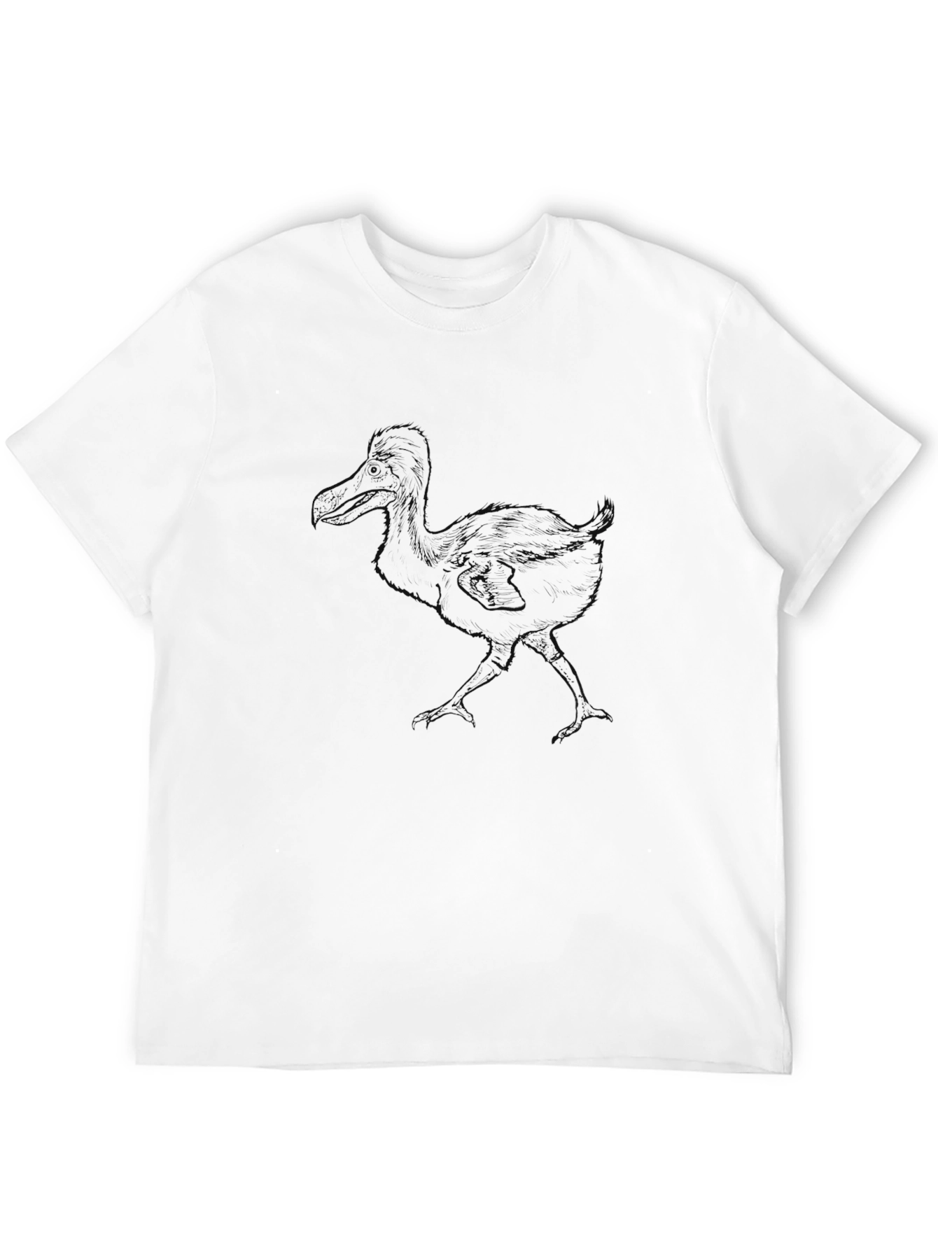 Black Men's Black Dodo Bird Graphic Tee - Casual Style view 12
