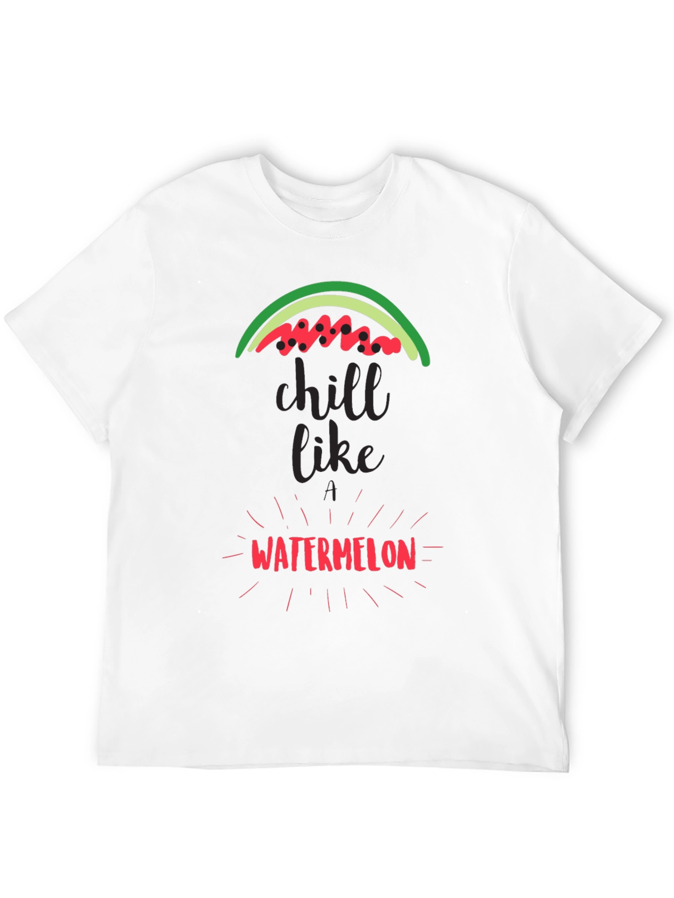 Black Chill Like Watermelon Black Graphic Tee view 12
