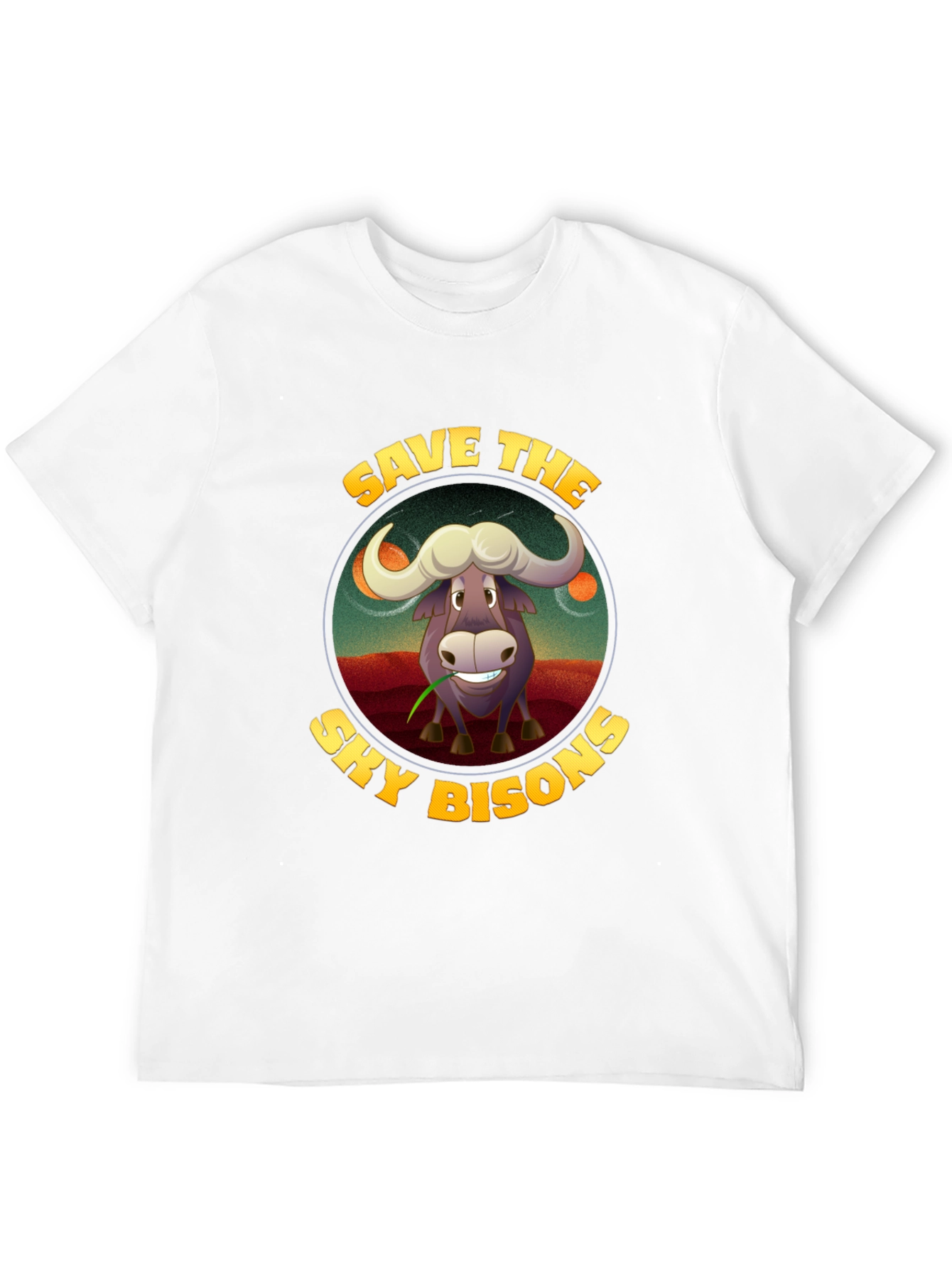 Black Save the Sky Bison Graphic T-Shirt view 12