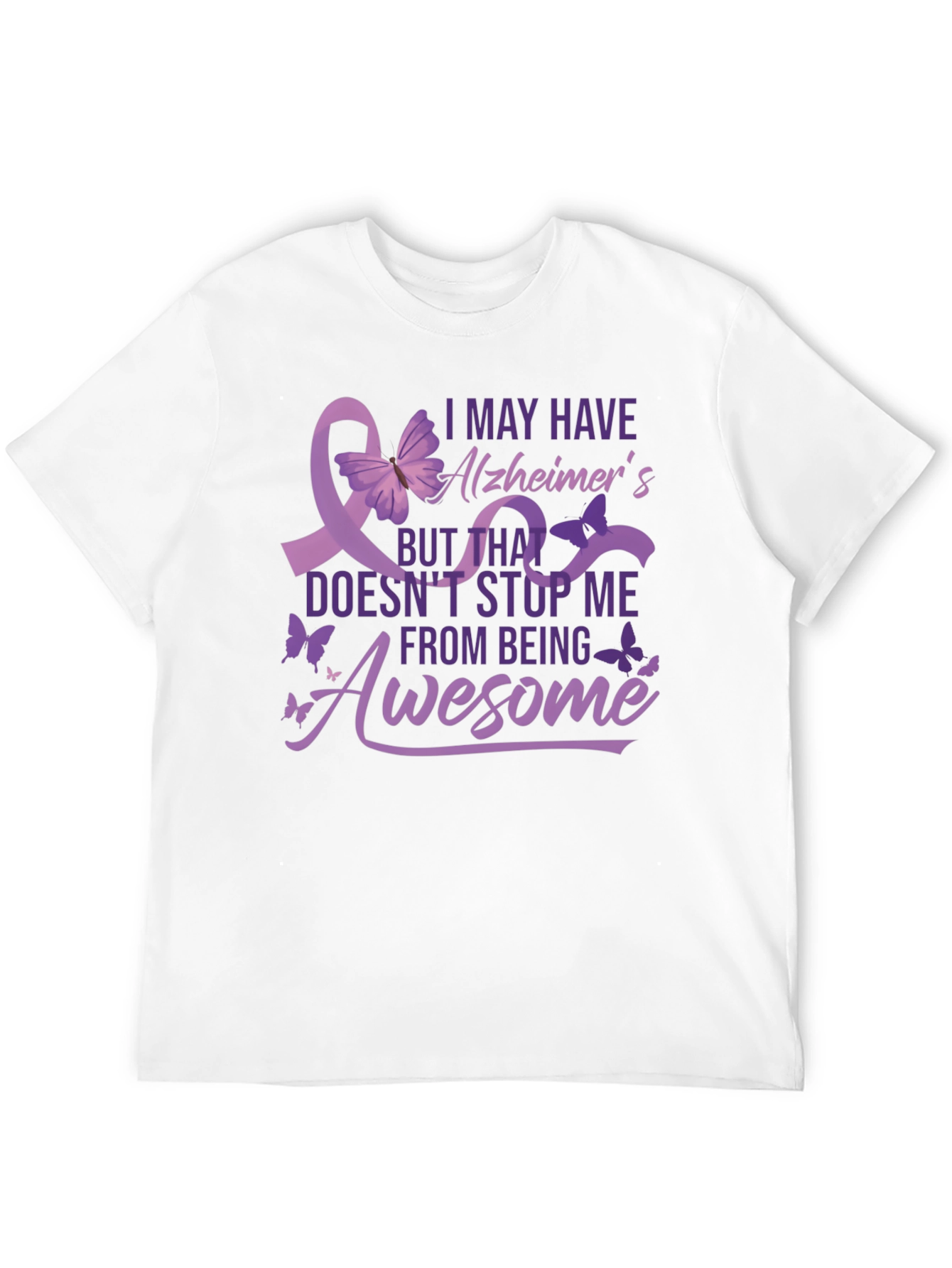 Black Alzheimer's Awareness T-Shirt - Awesome! view 12
