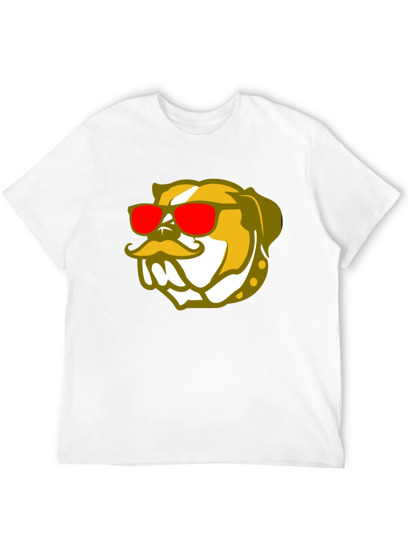 Black Cool Bulldog Graphic Black T-Shirt view 12