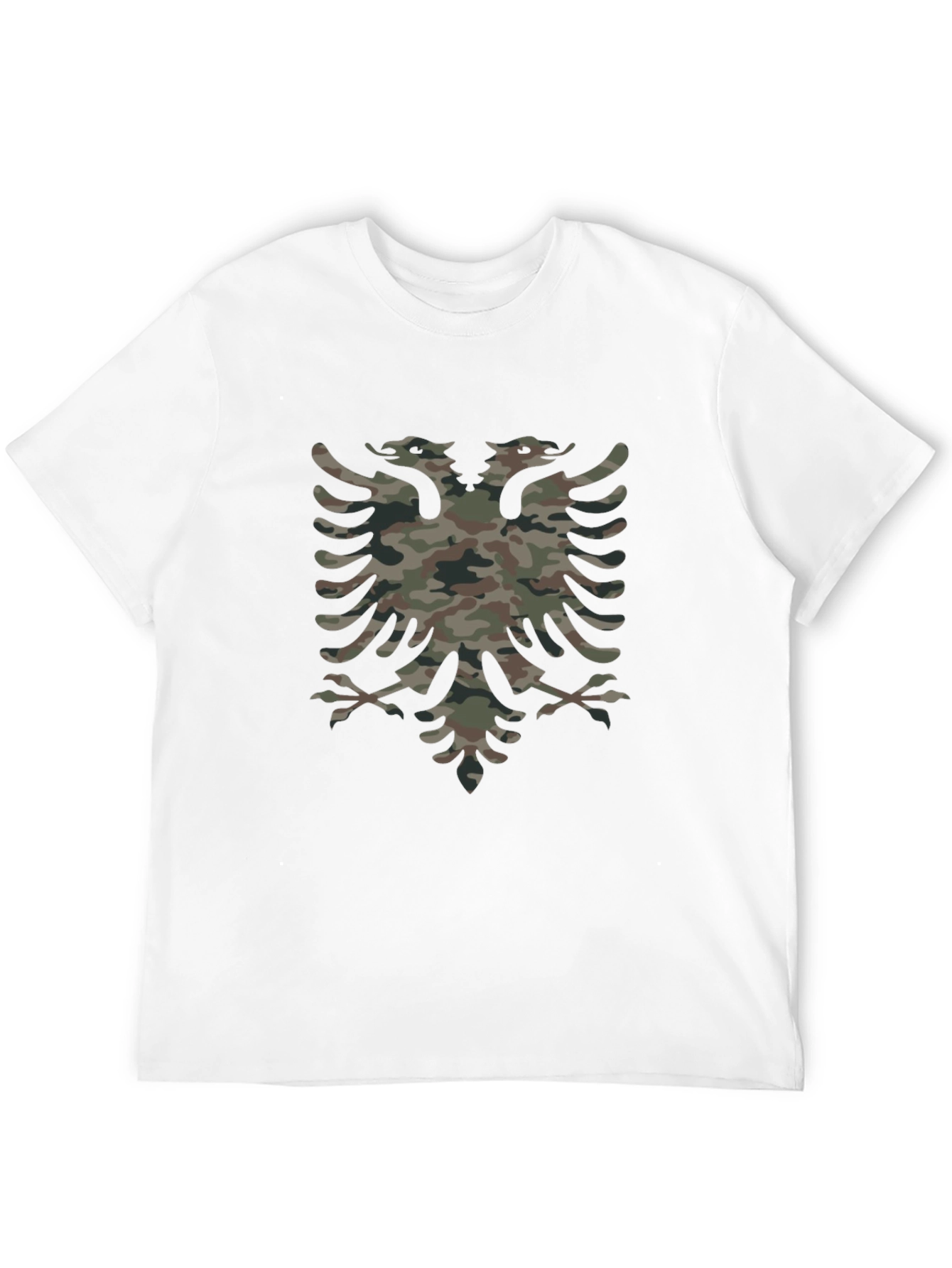 Black Camouflage Double-Headed Eagle Graphic Tee view 12
