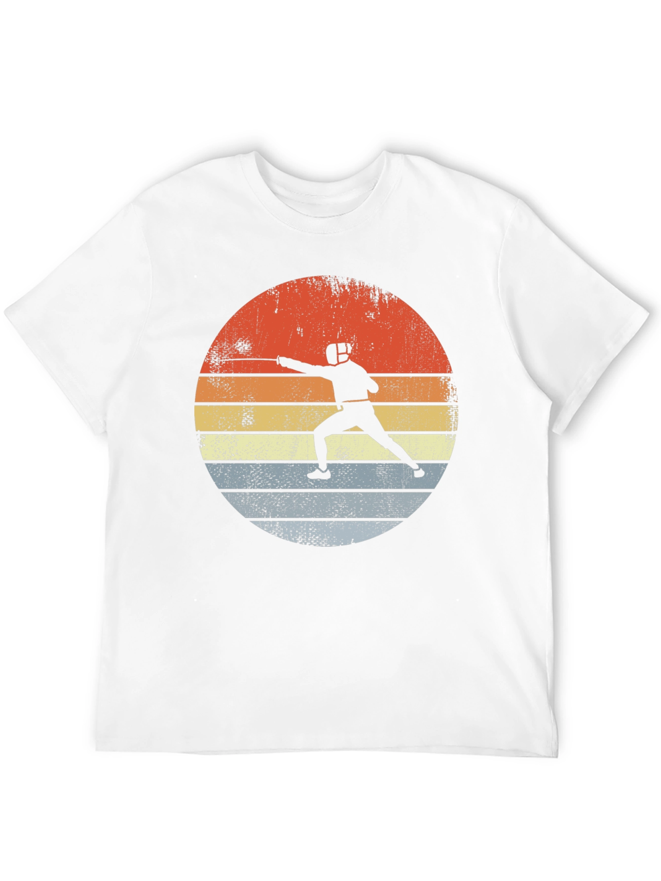 Black Fencing Sunset Graphic Tee - Retro Sportswear view 12