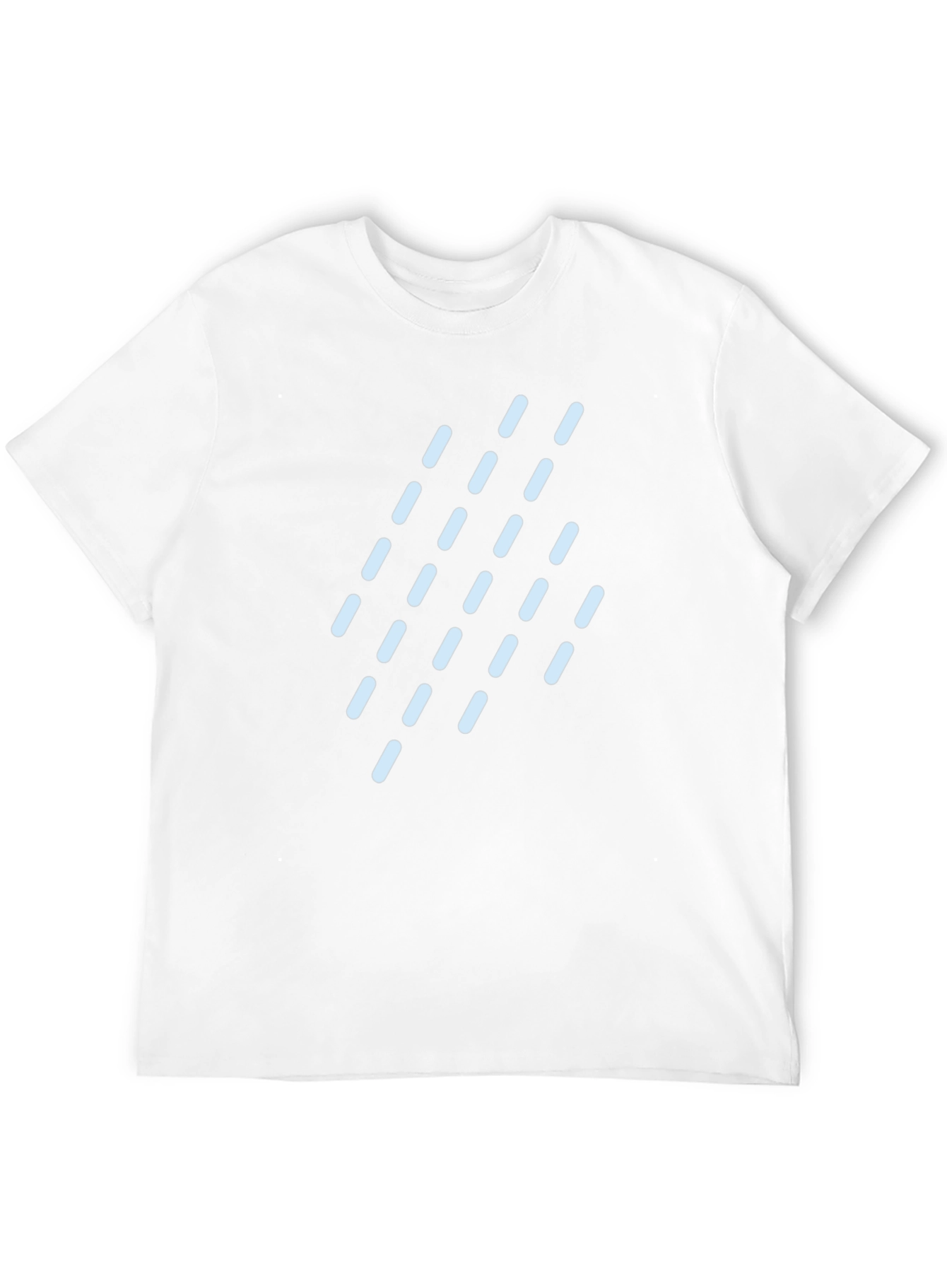Black Modern Raindrop Pattern Black T-Shirt view 12