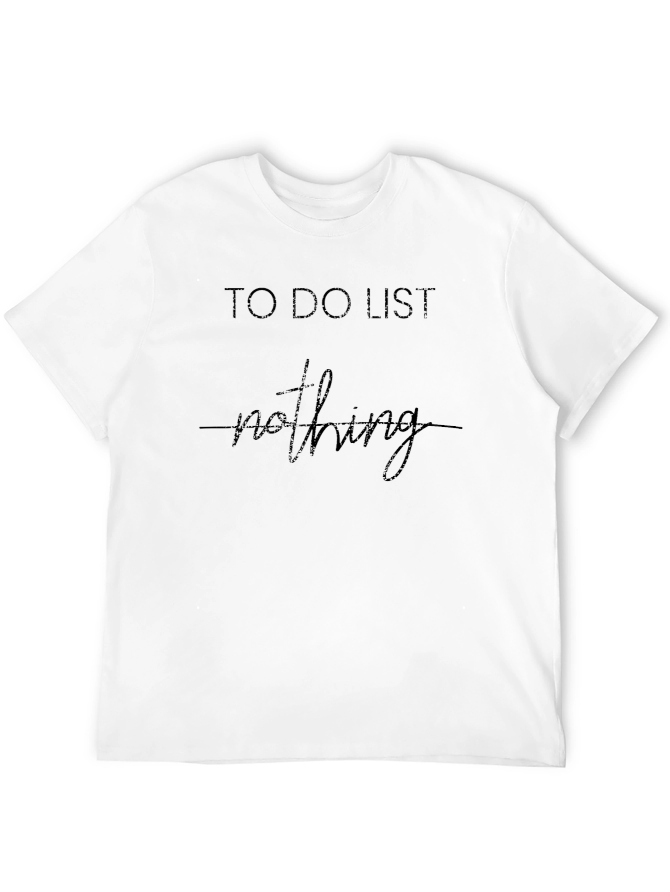 Black To Do List Nothing T-Shirt Black view 12