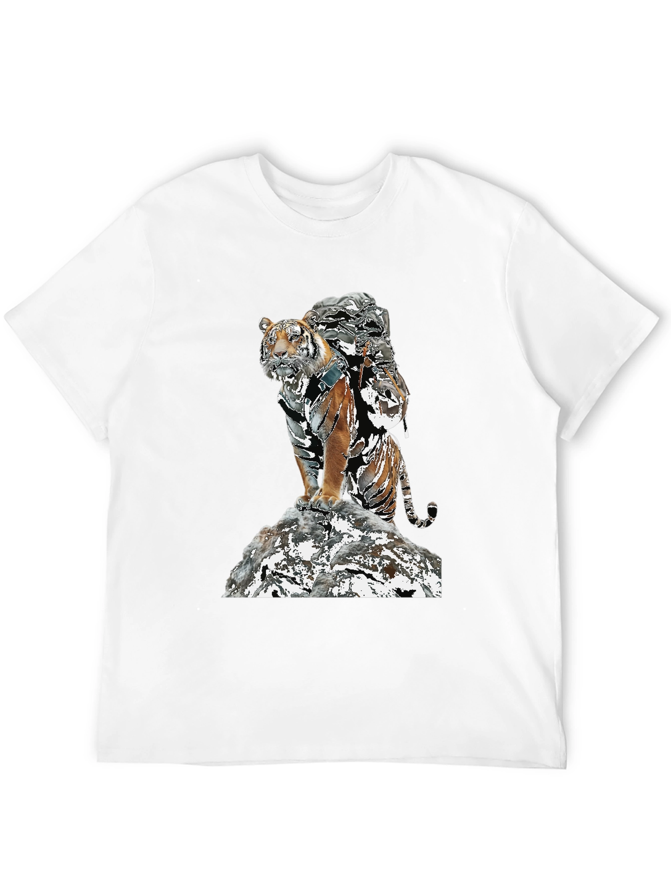 Black Tiger Graphic Tee - Black Cotton Blend view 12