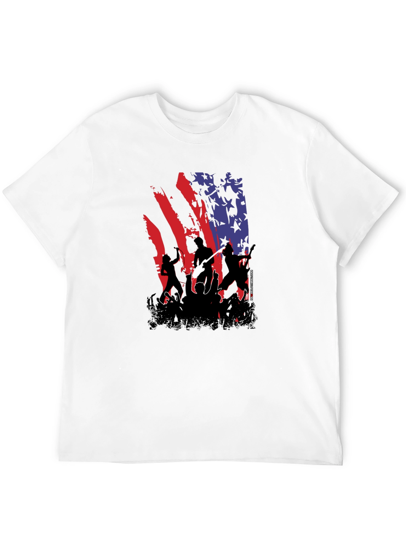 Black American Flag Concert Tee - Patriotic Rock view 12