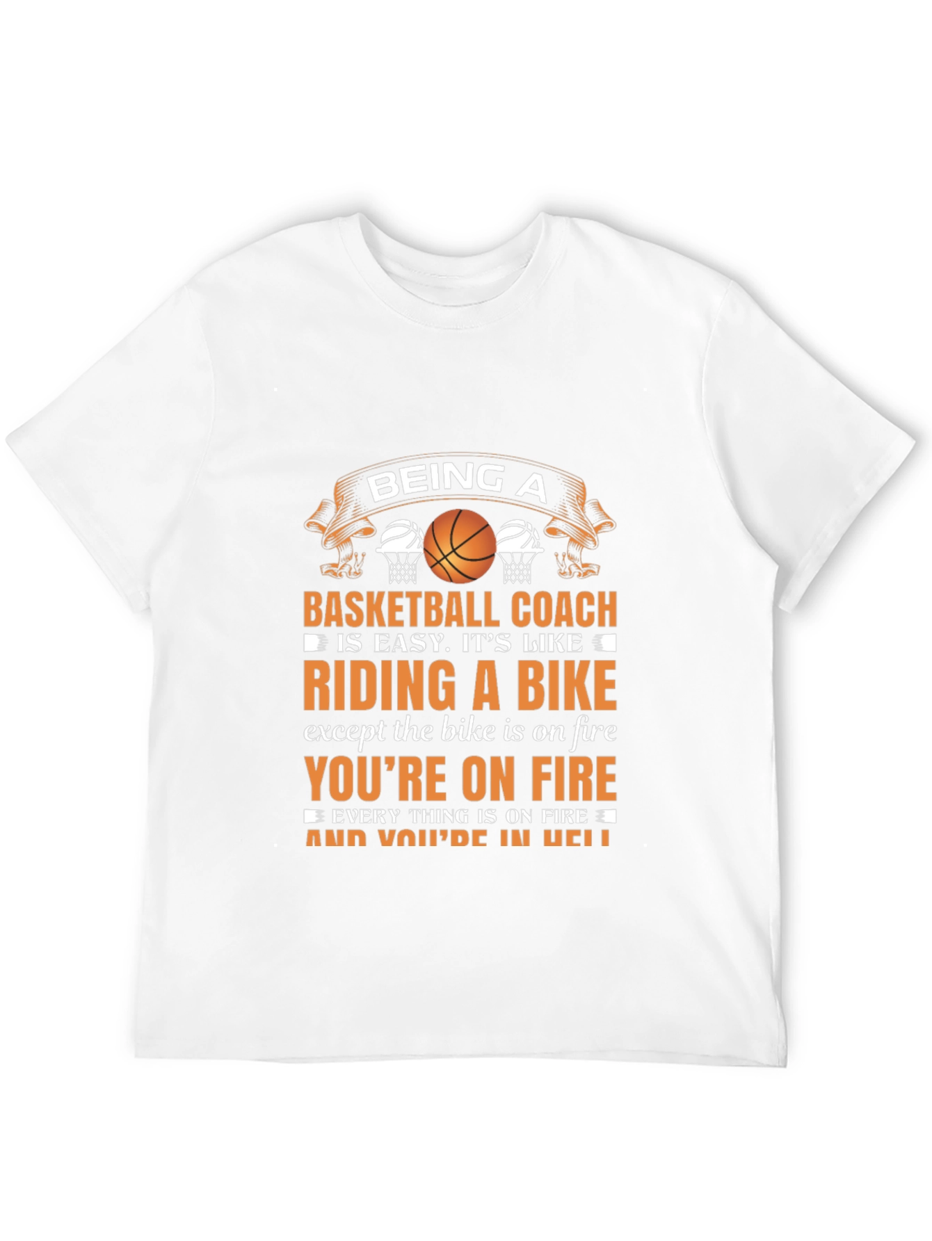 Black Basketball Coach T-Shirt - Riding a Bike Analogy view 12
