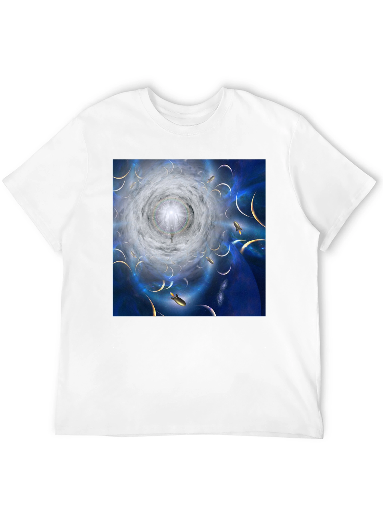 Black Celestial Dreamscape Graphic T-Shirt view 12
