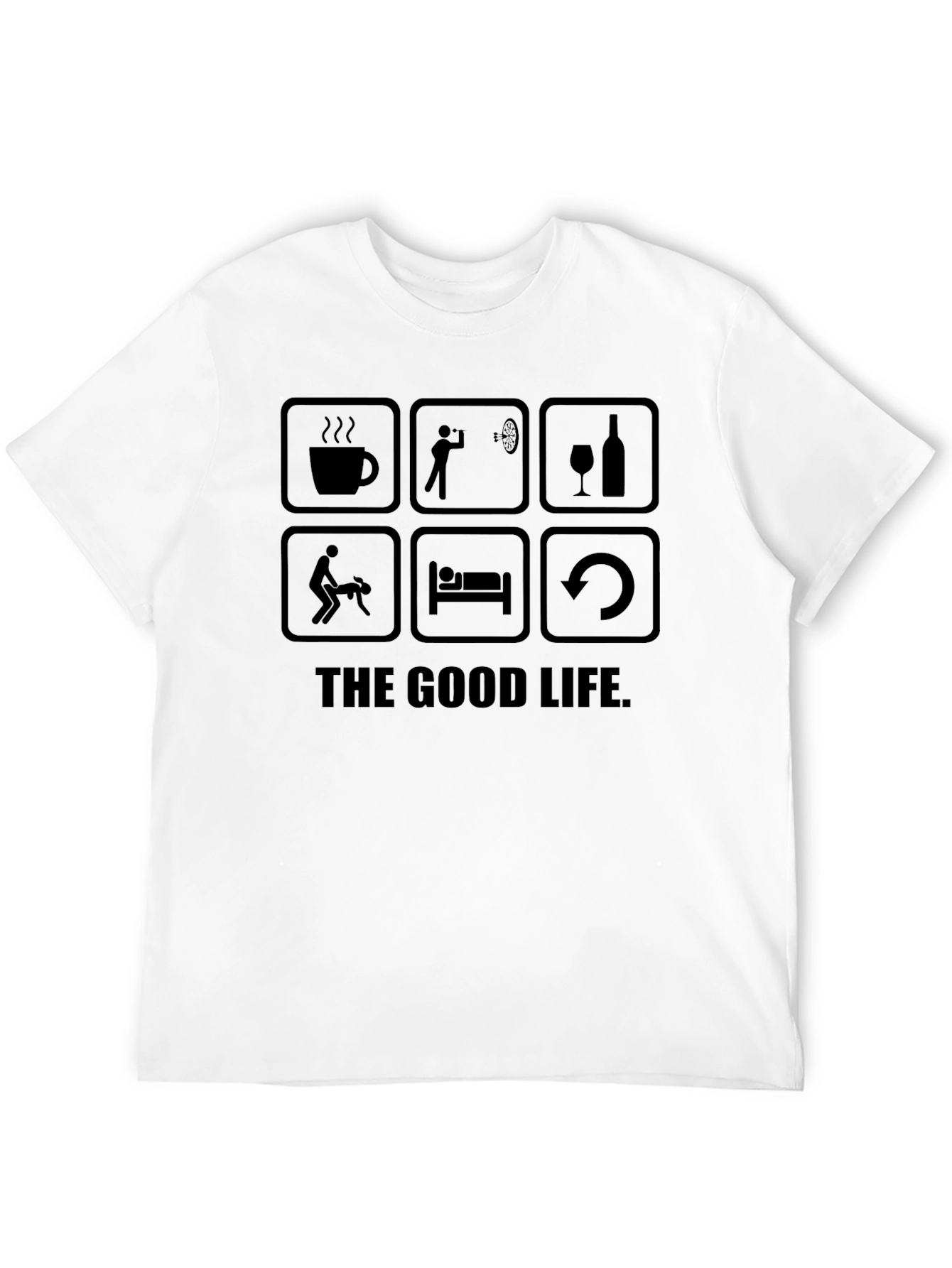 Black The Good Life Graphic T-Shirt - Funny Tee view 12