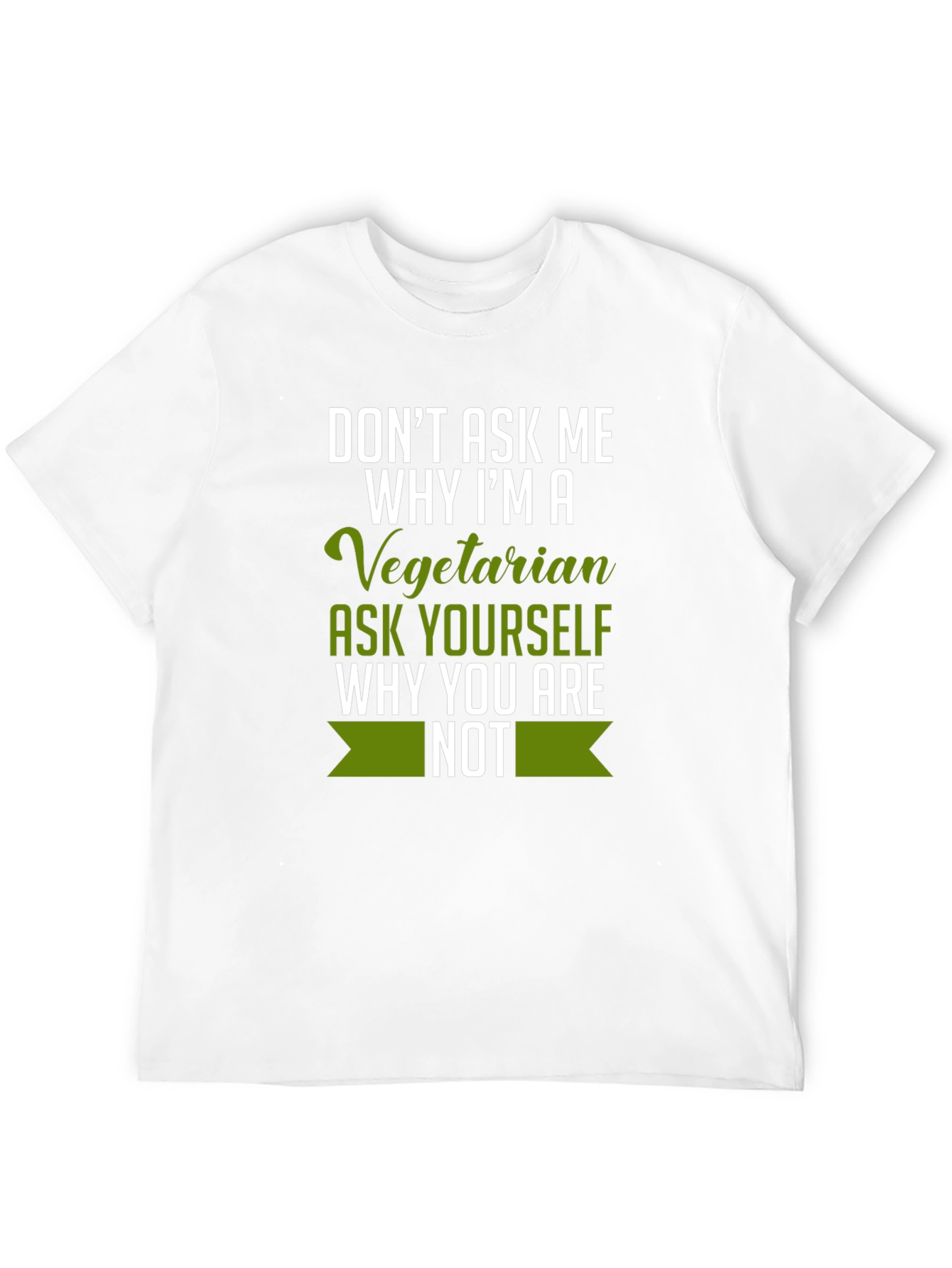 Black Vegetarian T-Shirt: Funny Vegan Statement Tee view 12
