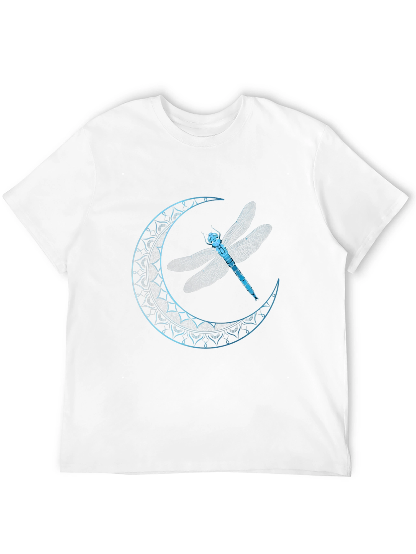 Black Dragonfly Moon Graphic Tee - Black Cotton Blend view 12