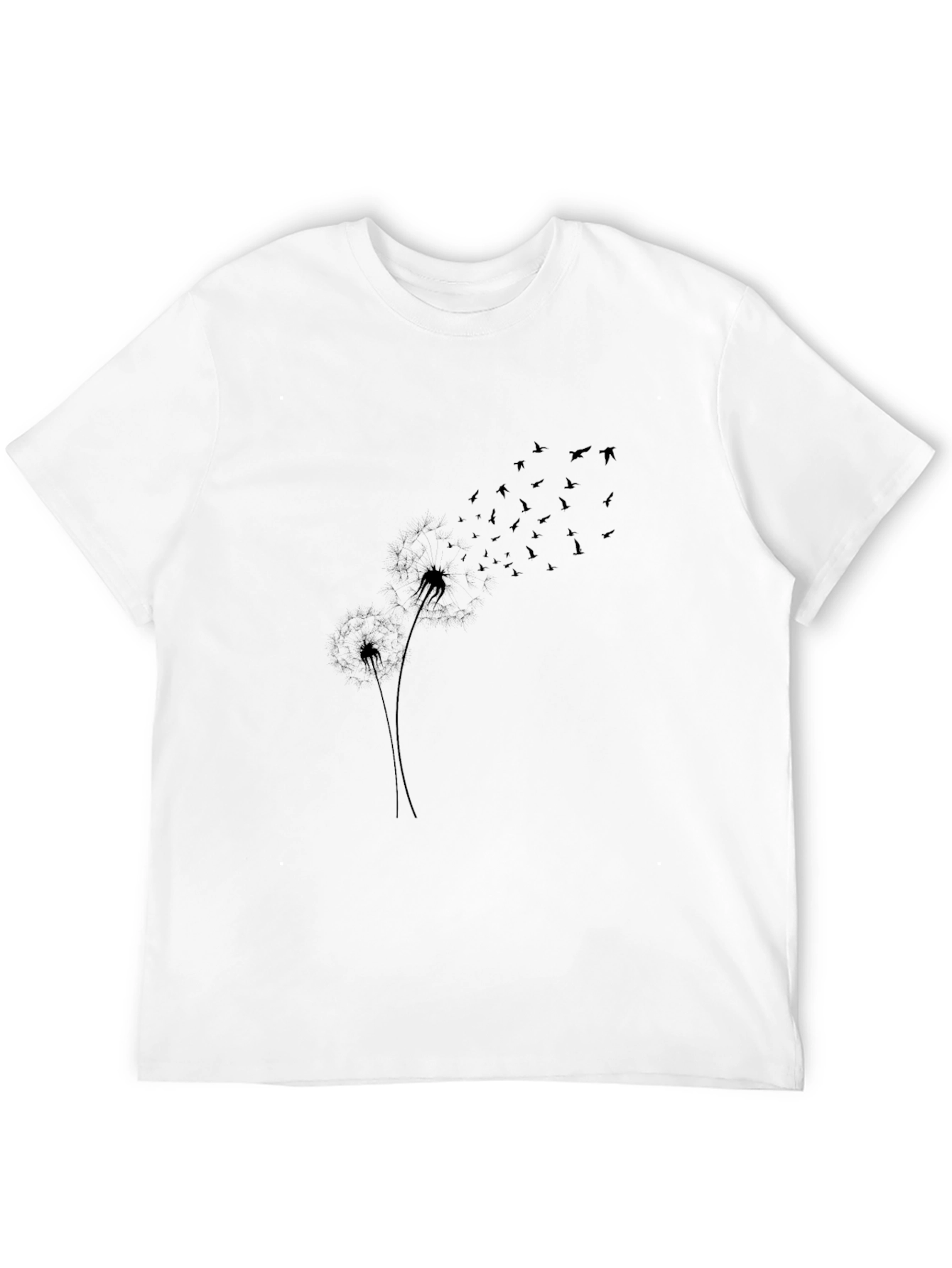 Black Black Dandelion Bird T-Shirt view 12