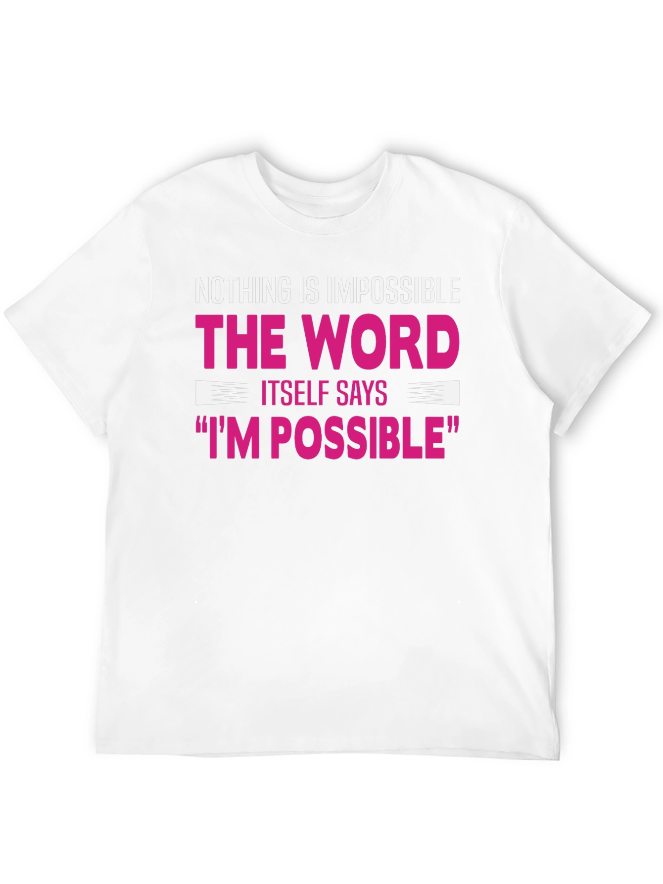 Black Motivational Graphic Tee - Nothing Is Impossible view 12