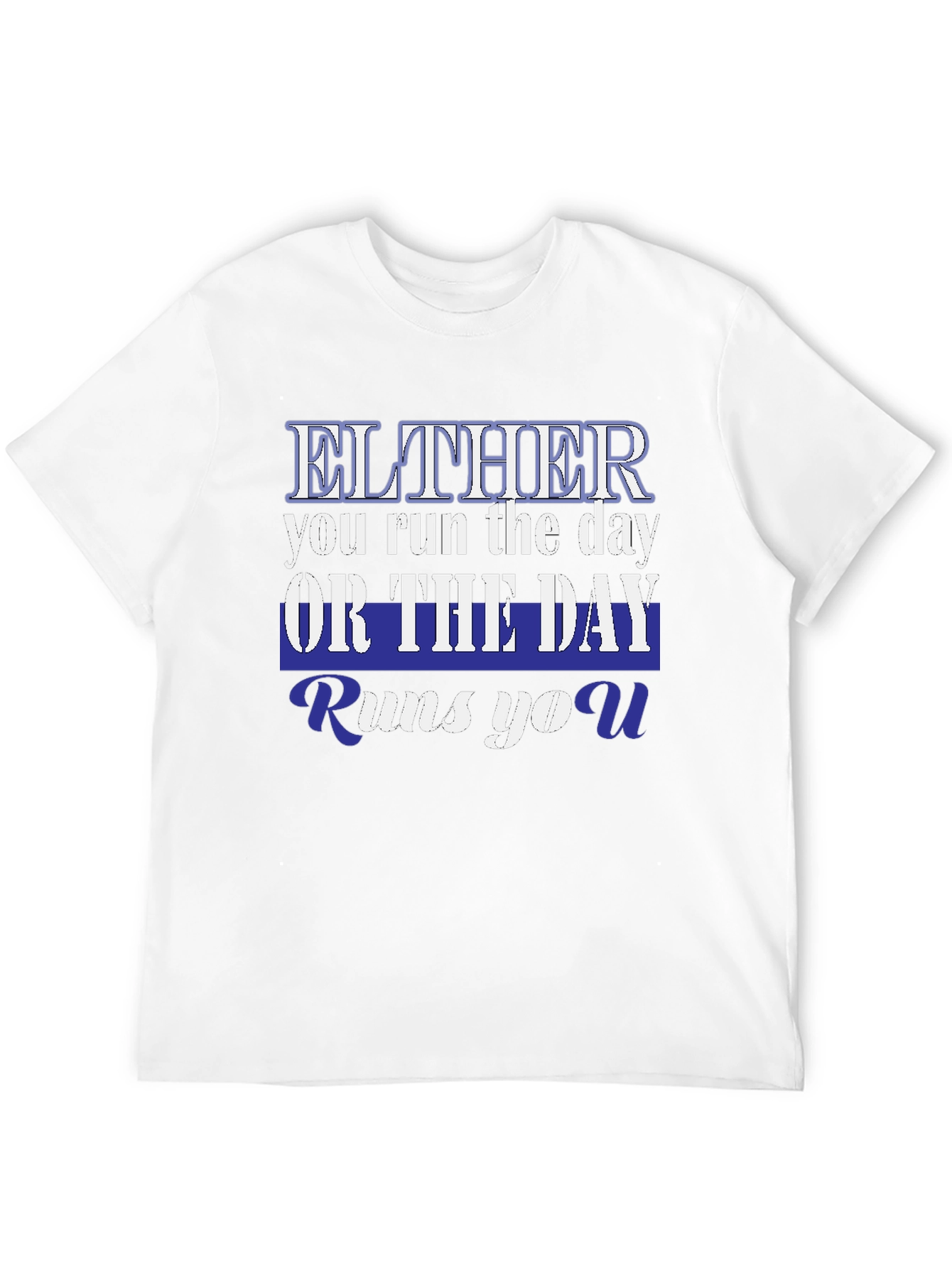 Black Either You Run The Day T-Shirt view 12