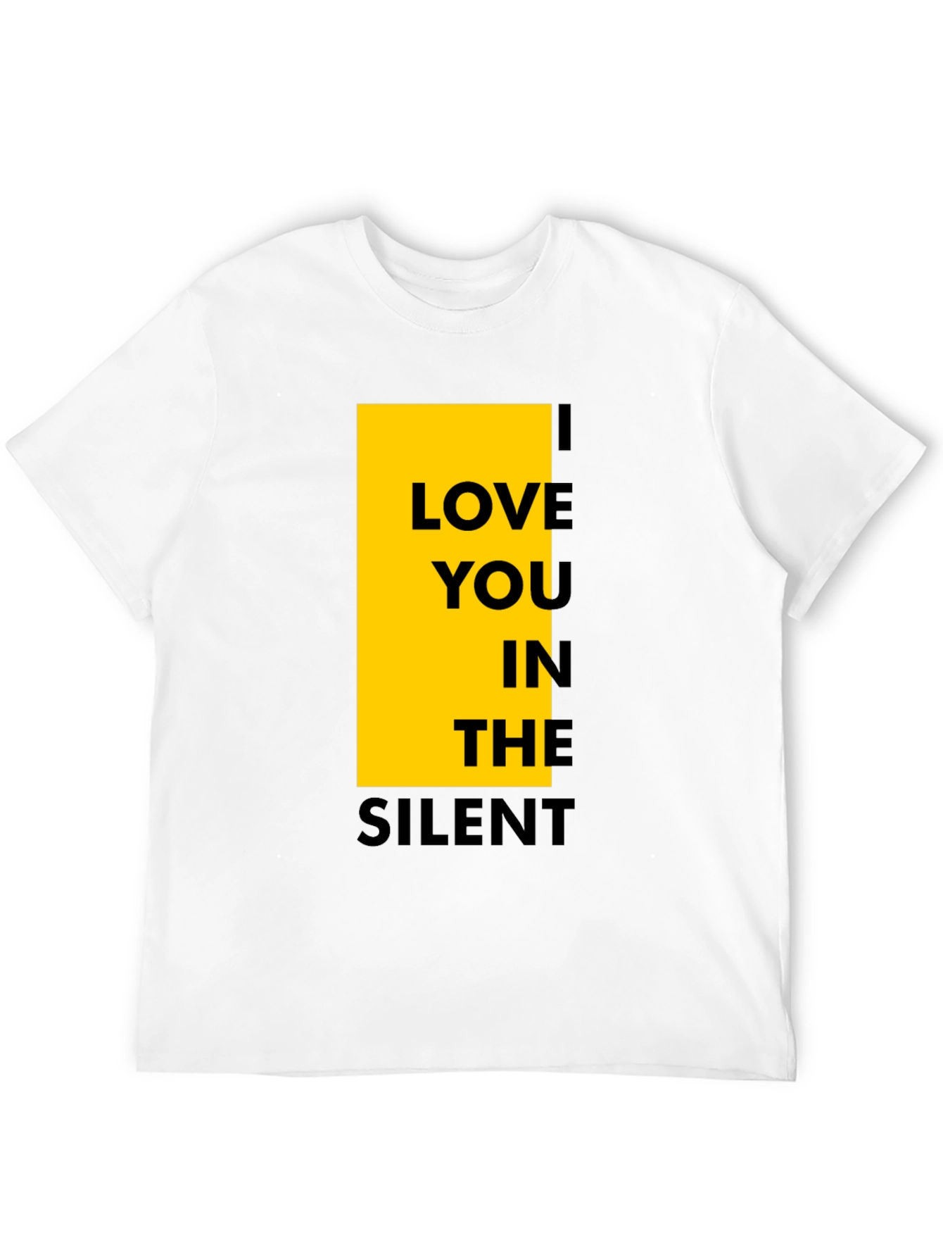 Black I Love You In The Silent Black T-Shirt view 12