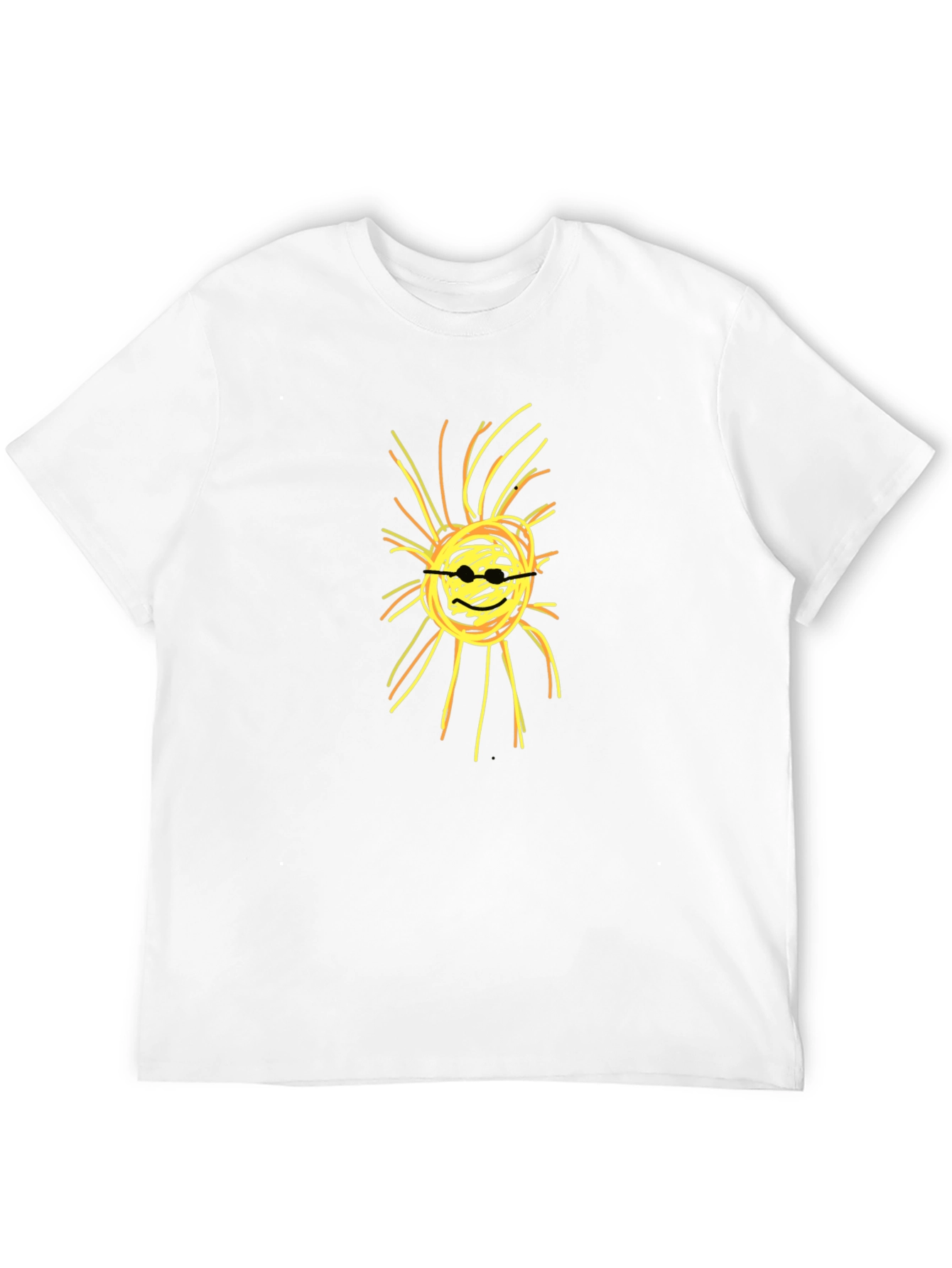 Black Abstract Sun Graphic Black T-Shirt view 12