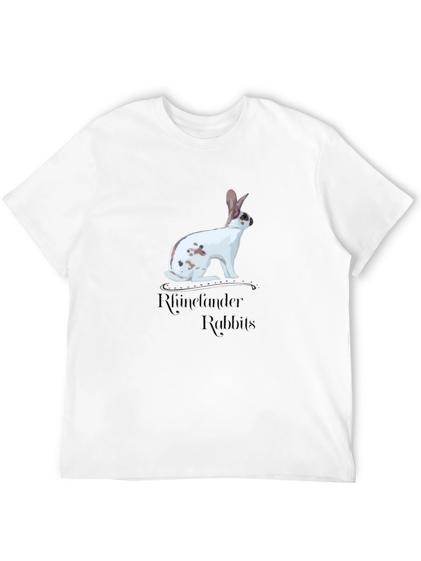 Black Rhinelander Rabbit Graphic Tee - Black Cotton T-Shirt view 12