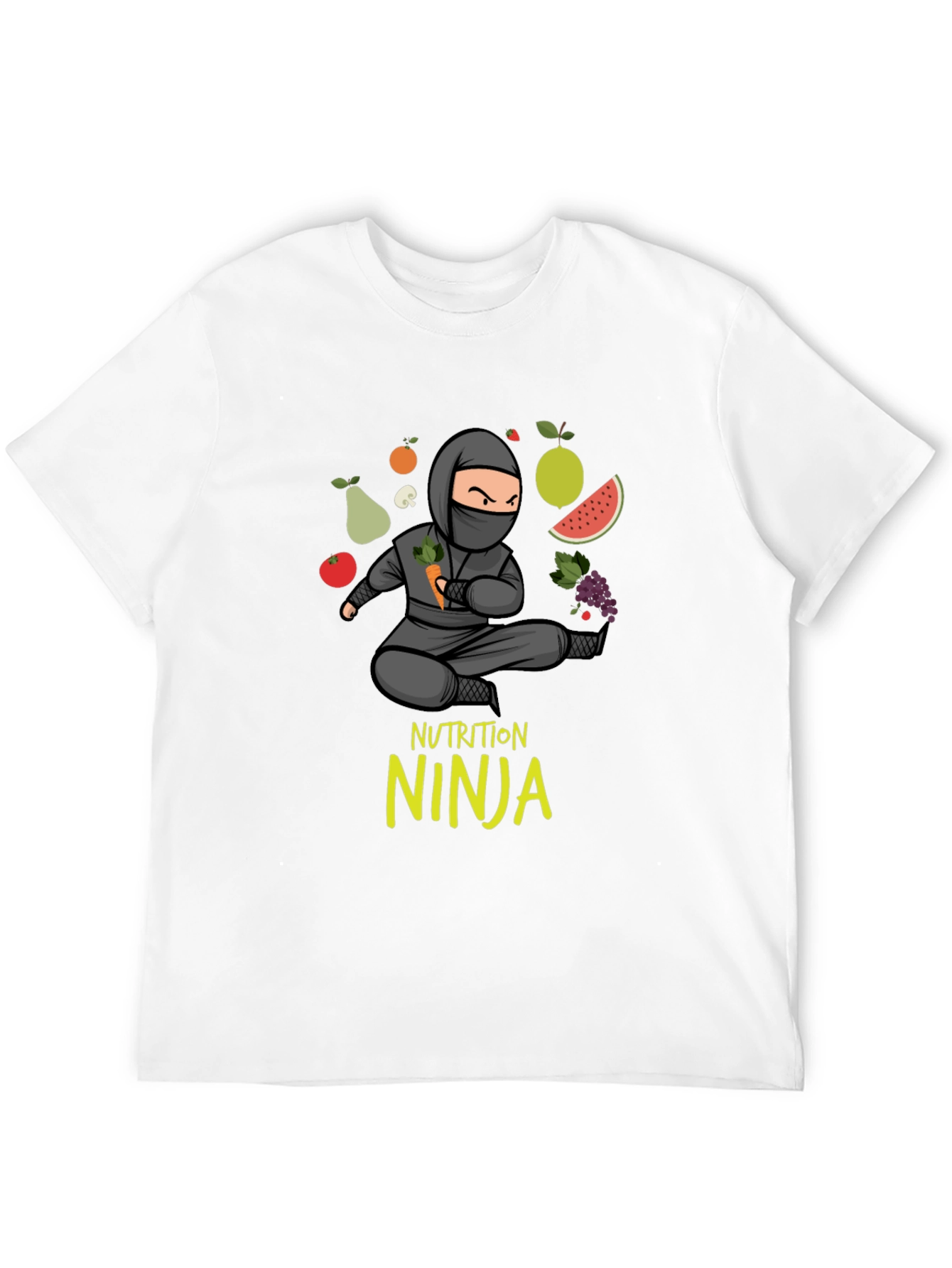 Black Nutrition Ninja T-Shirt - Healthy Eating Tee view 12