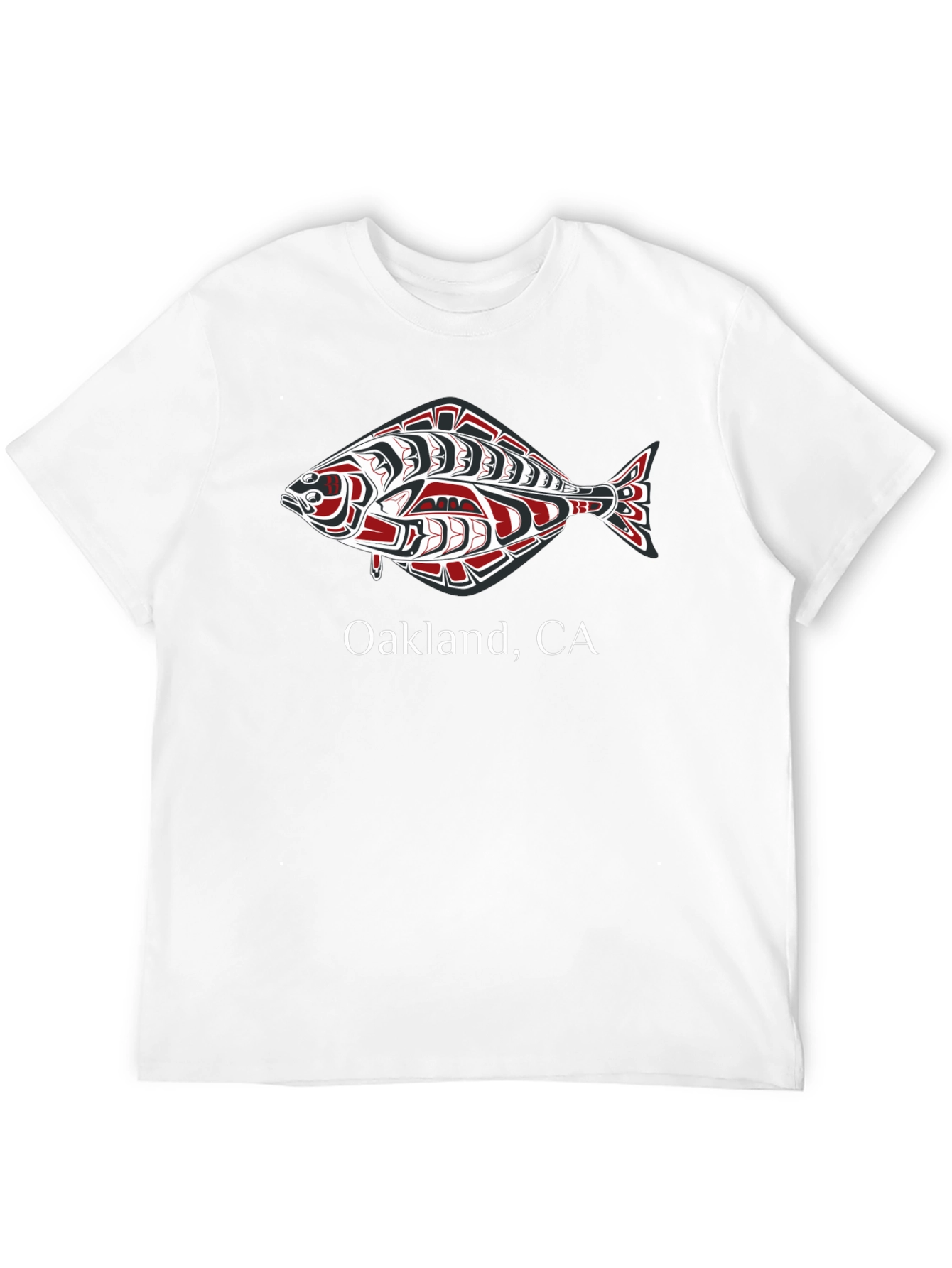 Black Oakland CA Fish Graphic Tee view 12