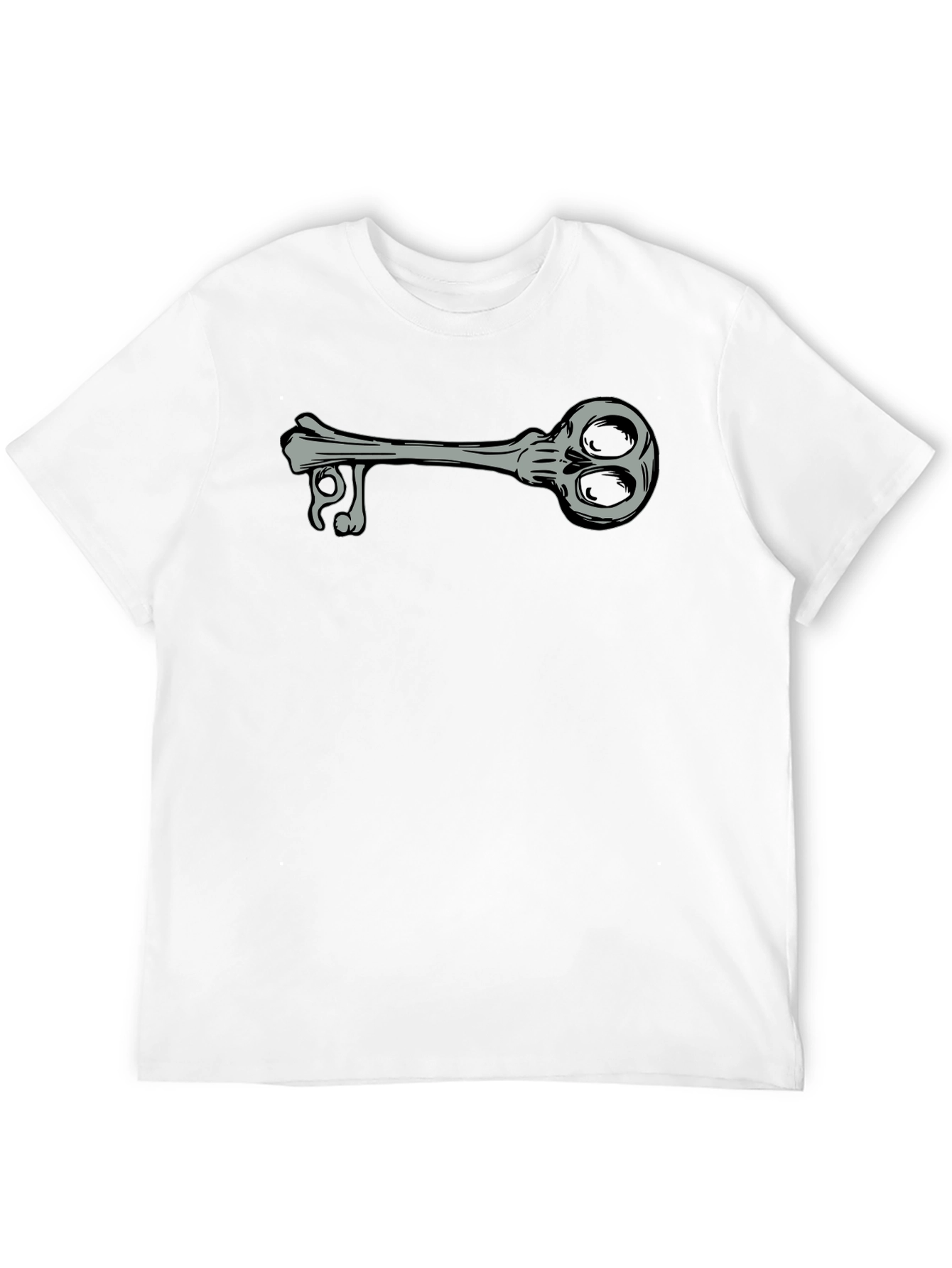 Black Skeleton Key Graphic Tee - Unisex Black T-Shirt view 12