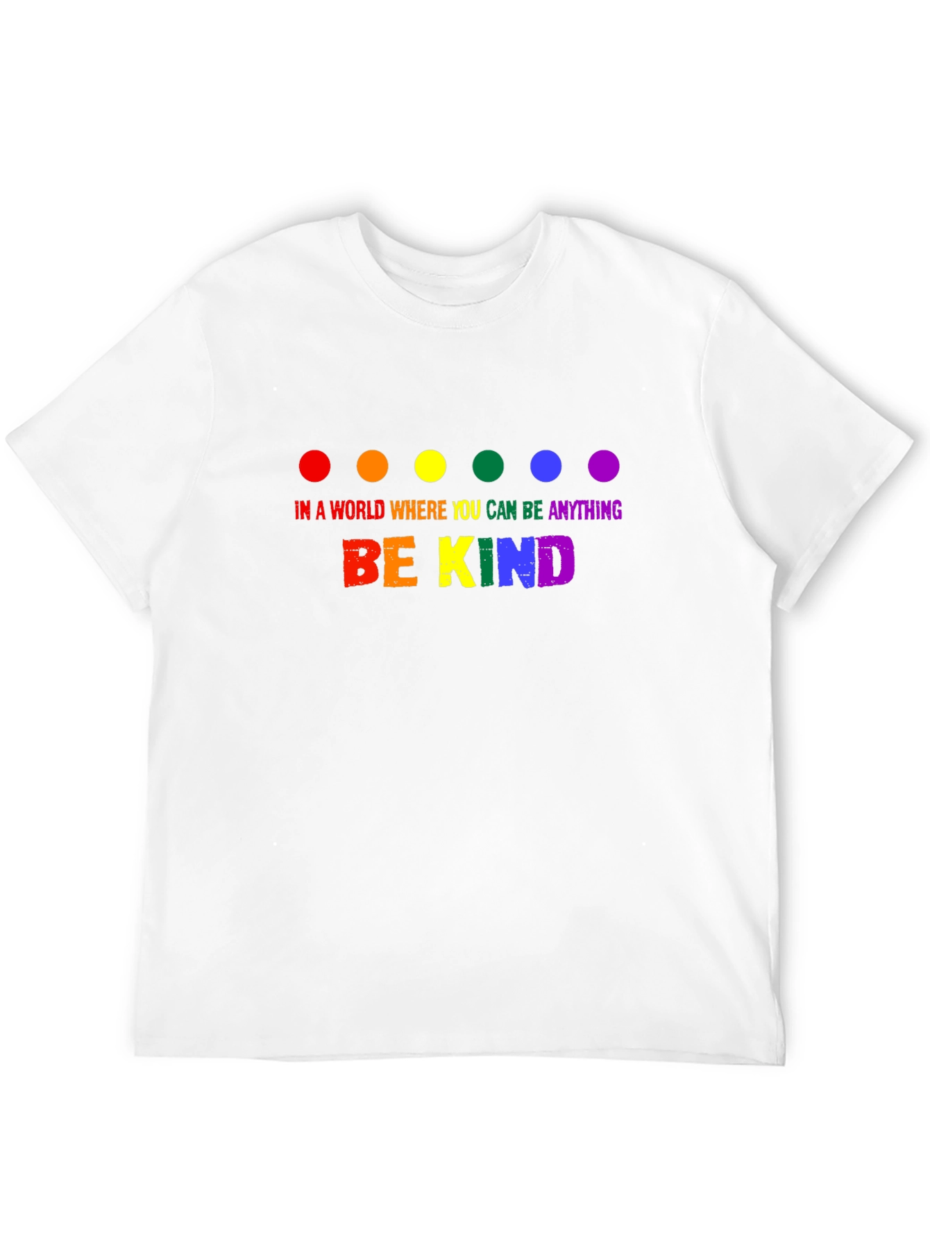 Black Be Kind Rainbow Graphic Tee view 12