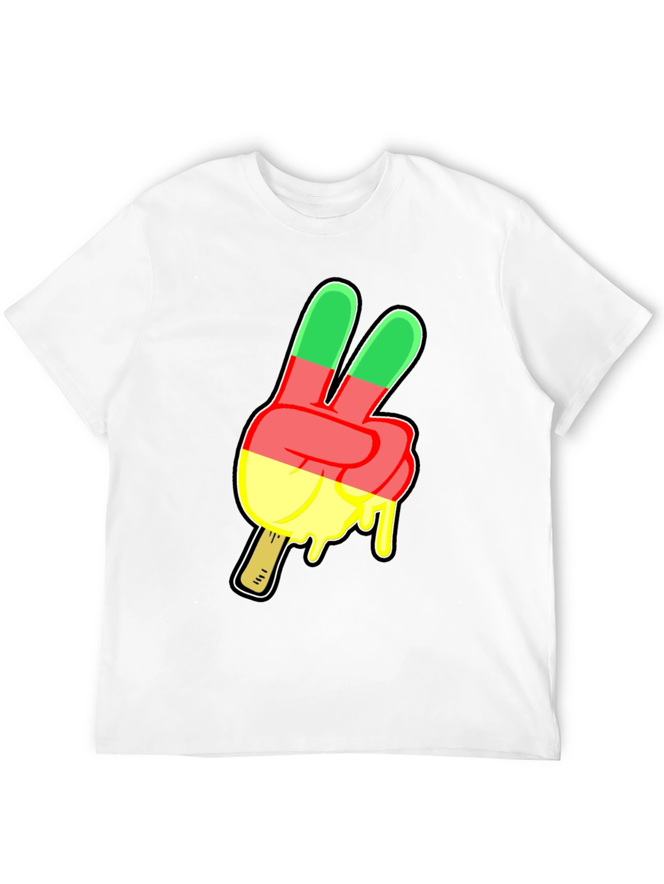 Black Peace Sign Ice Cream T-Shirt view 12