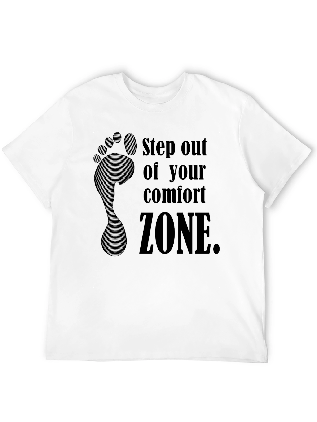 Black Comfort Zone T-Shirt | Step Out and Explore! view 12