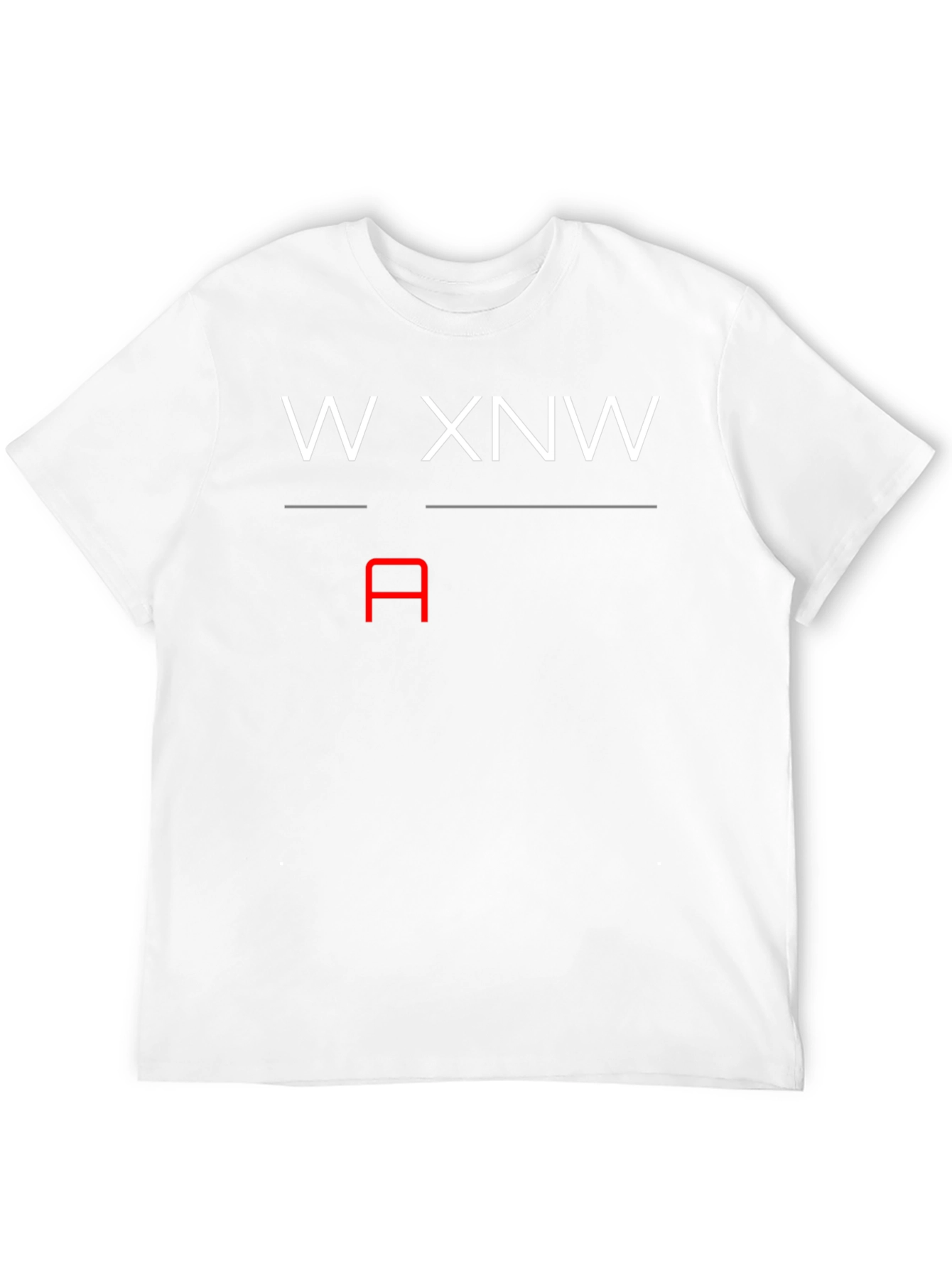 Black Modern Graphic Tee - "W XNW" Design view 12