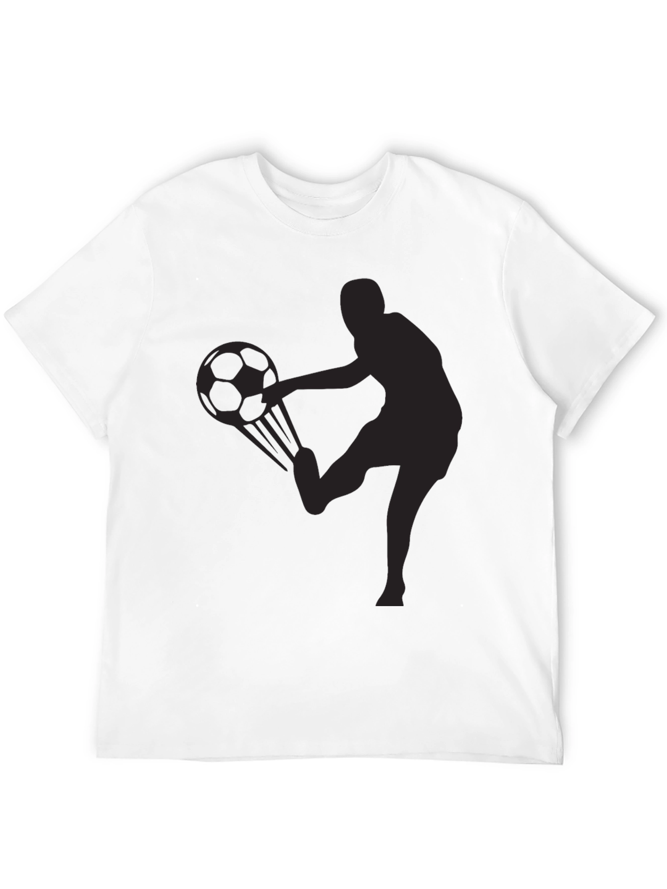 Black Soccer Kick T-Shirt - Black Graphic Tee view 12